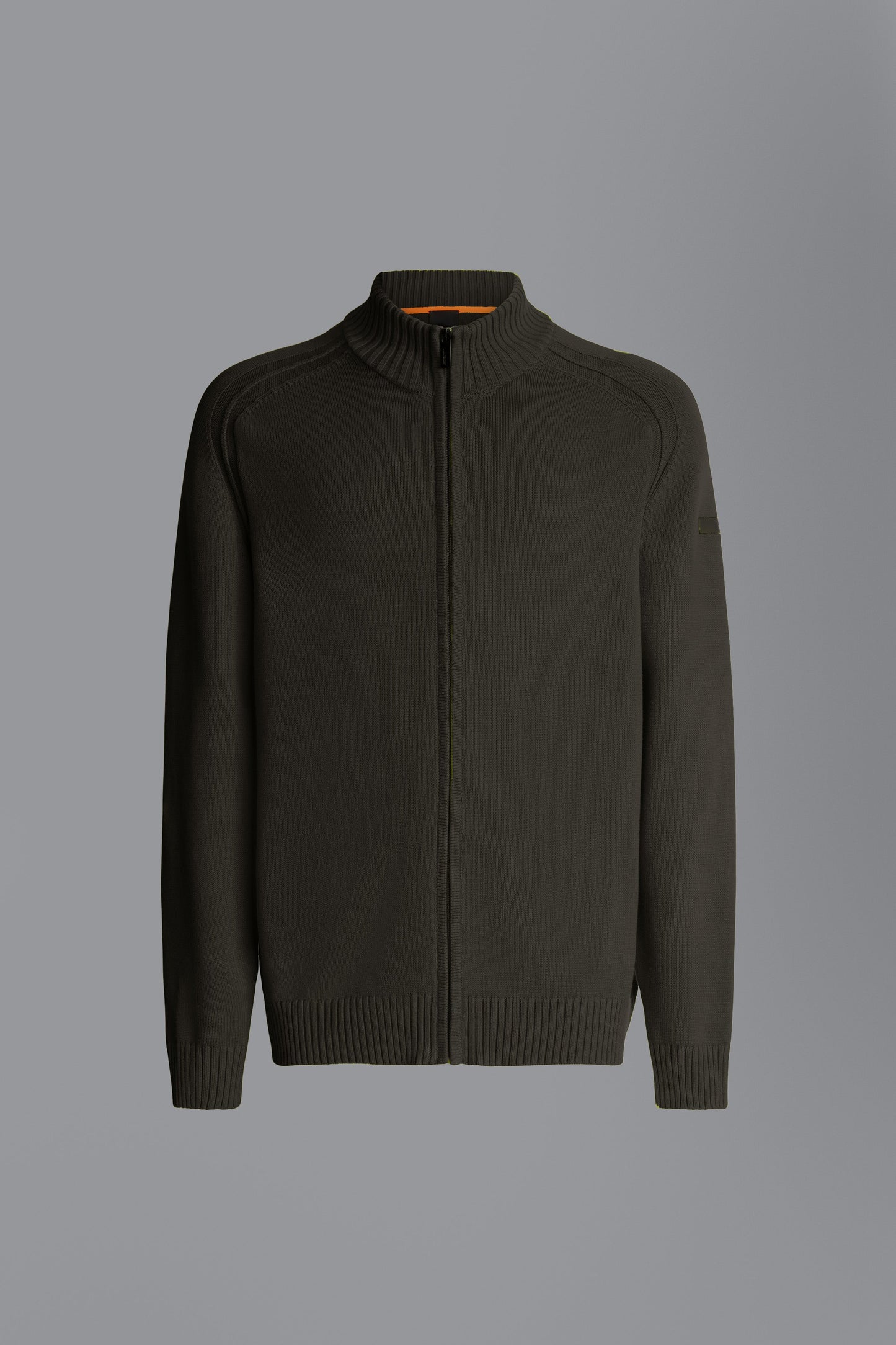 Knit Cotton Plain Zip