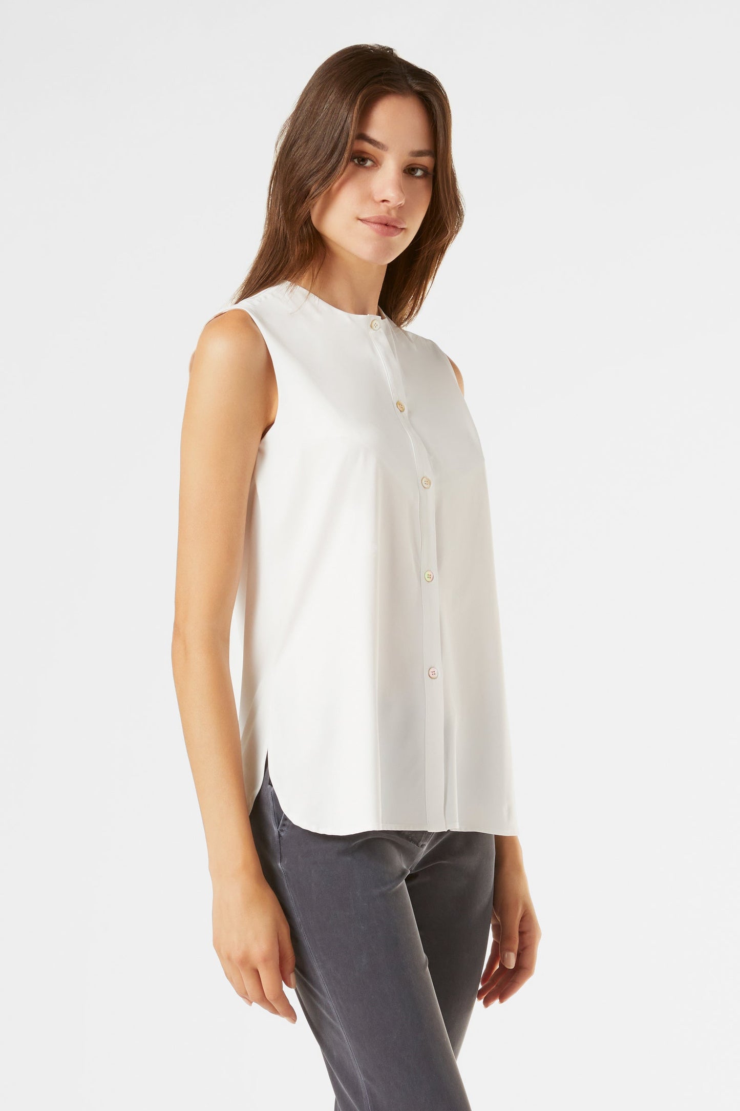 Shirt Oxford Sleeveless Lady