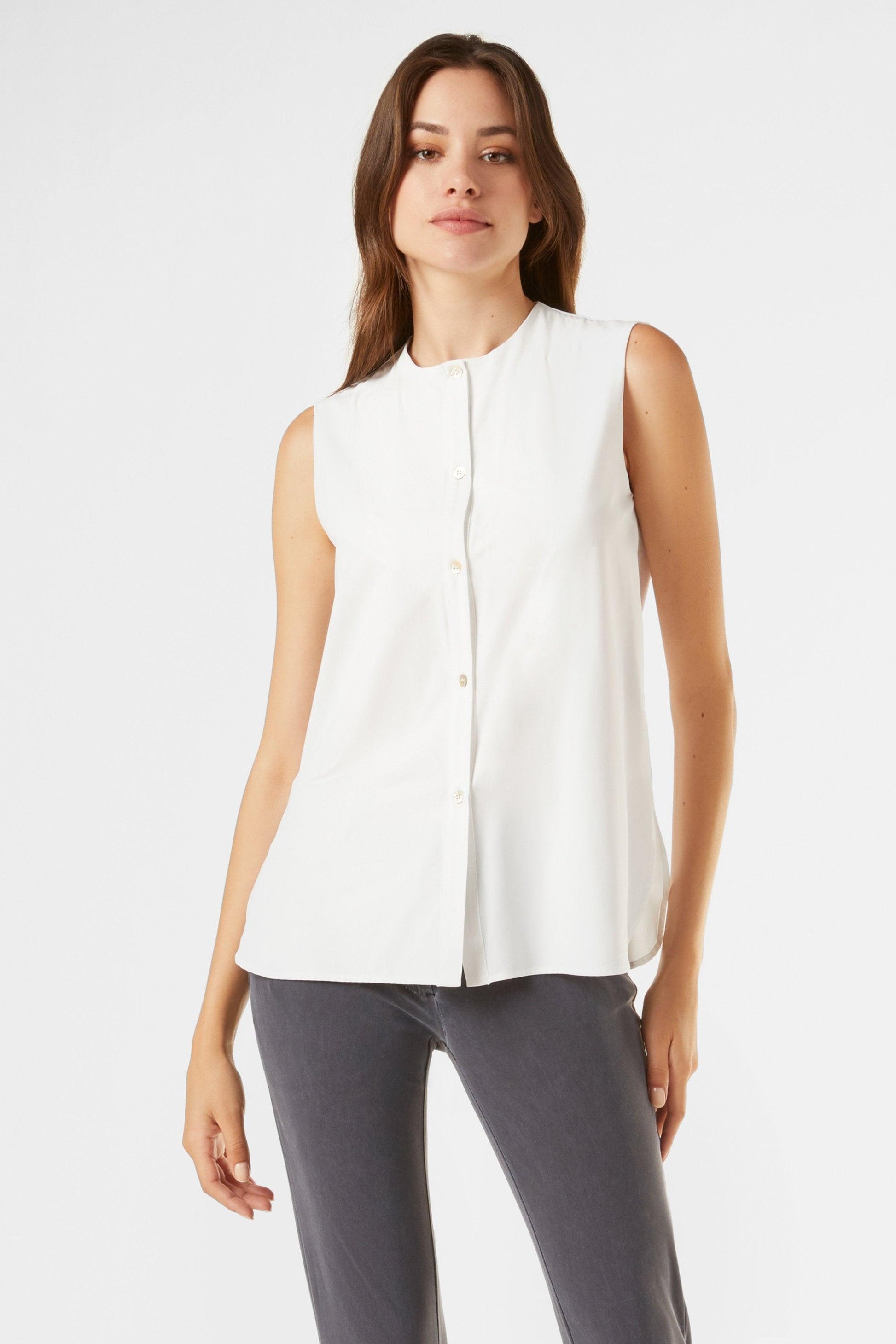 Shirt Oxford Sleeveless Lady - RRD Roberto Ricci Designs - Official Online Store