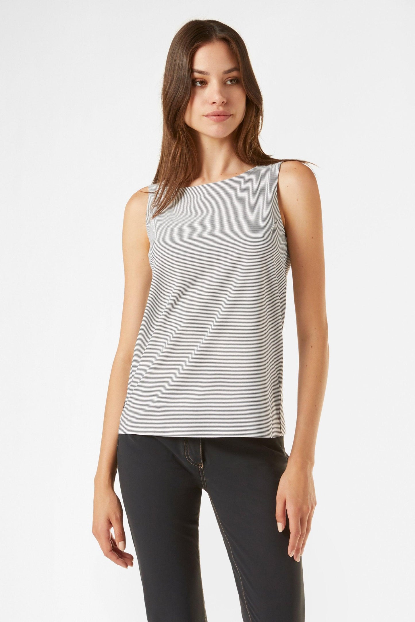 Shirty Stripe Sleeveless Lady - RRD Roberto Ricci Designs - Official Online Store