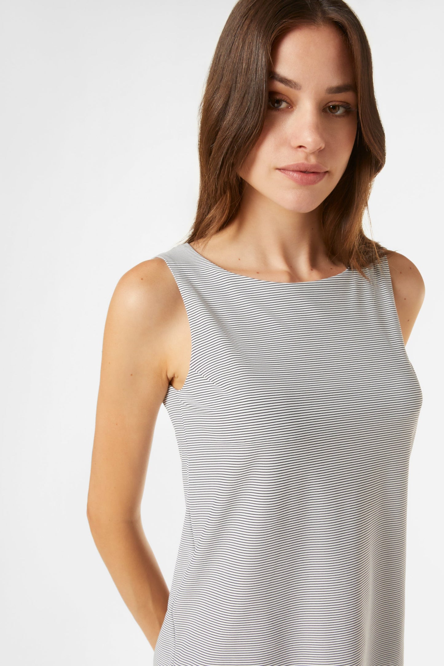 Shirty Stripe Sleeveless Lady