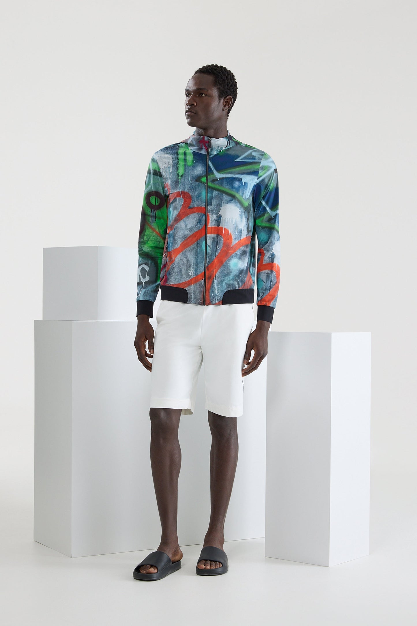 Fleece Street Art Zip Hood