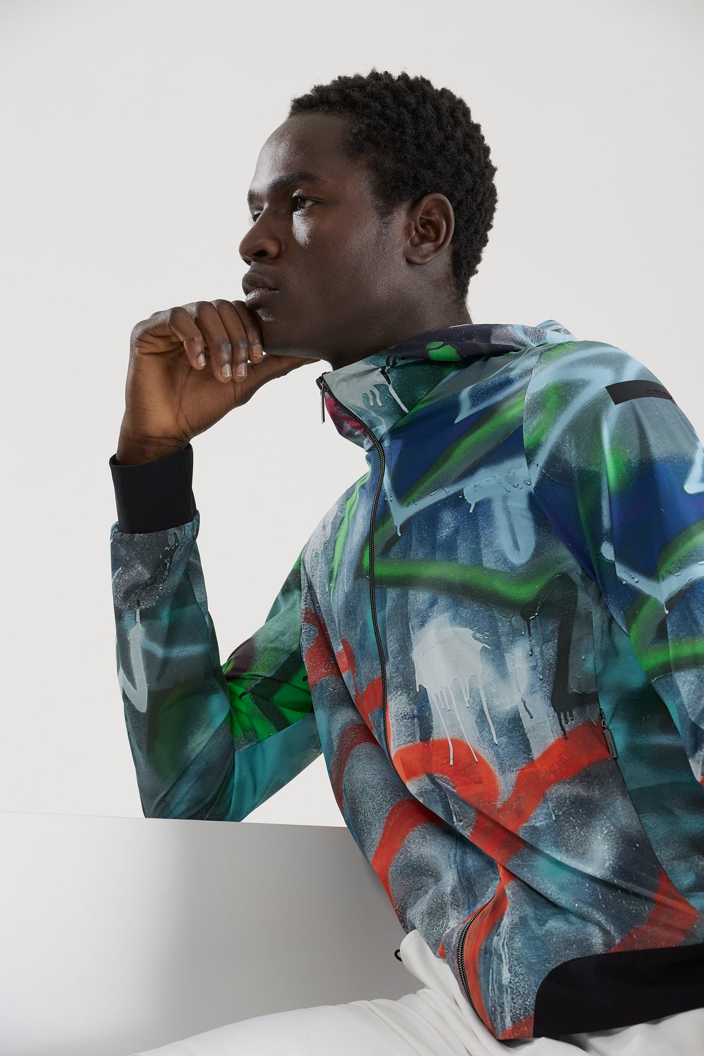 Fleece Street Art Zip Hood