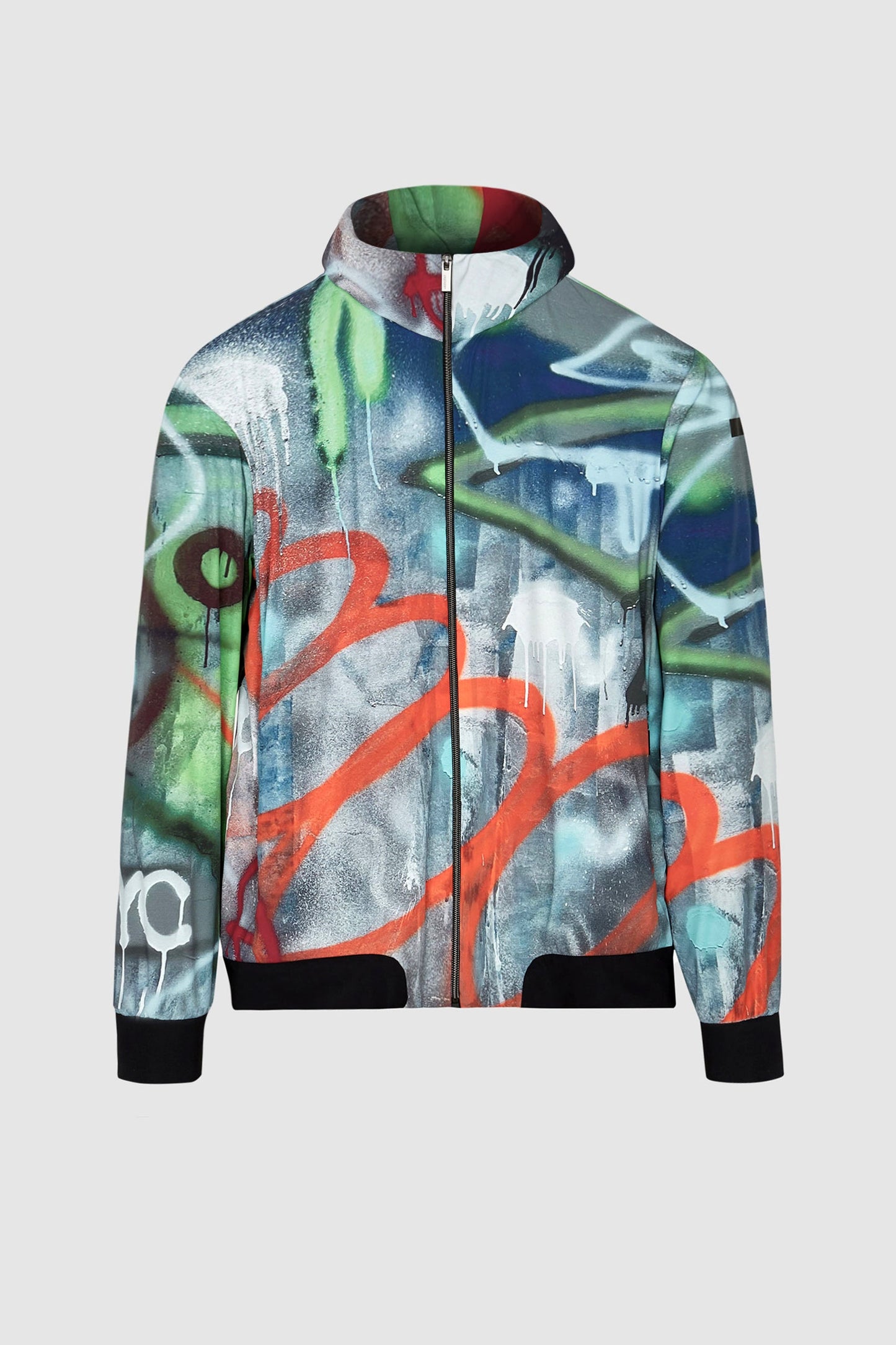 Fleece Street Art Zip Hood