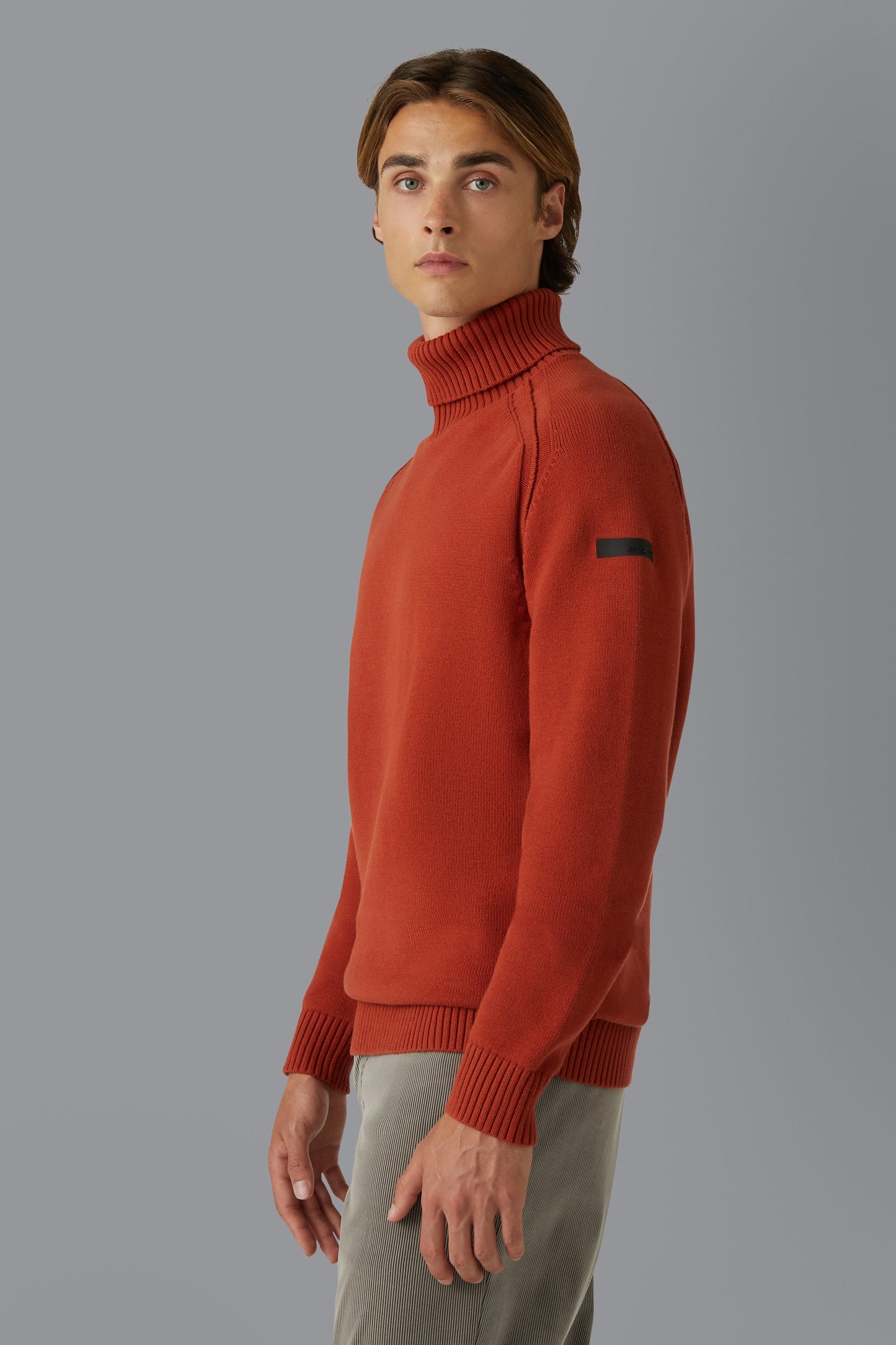 Knit Cotton Plain Turtleneck