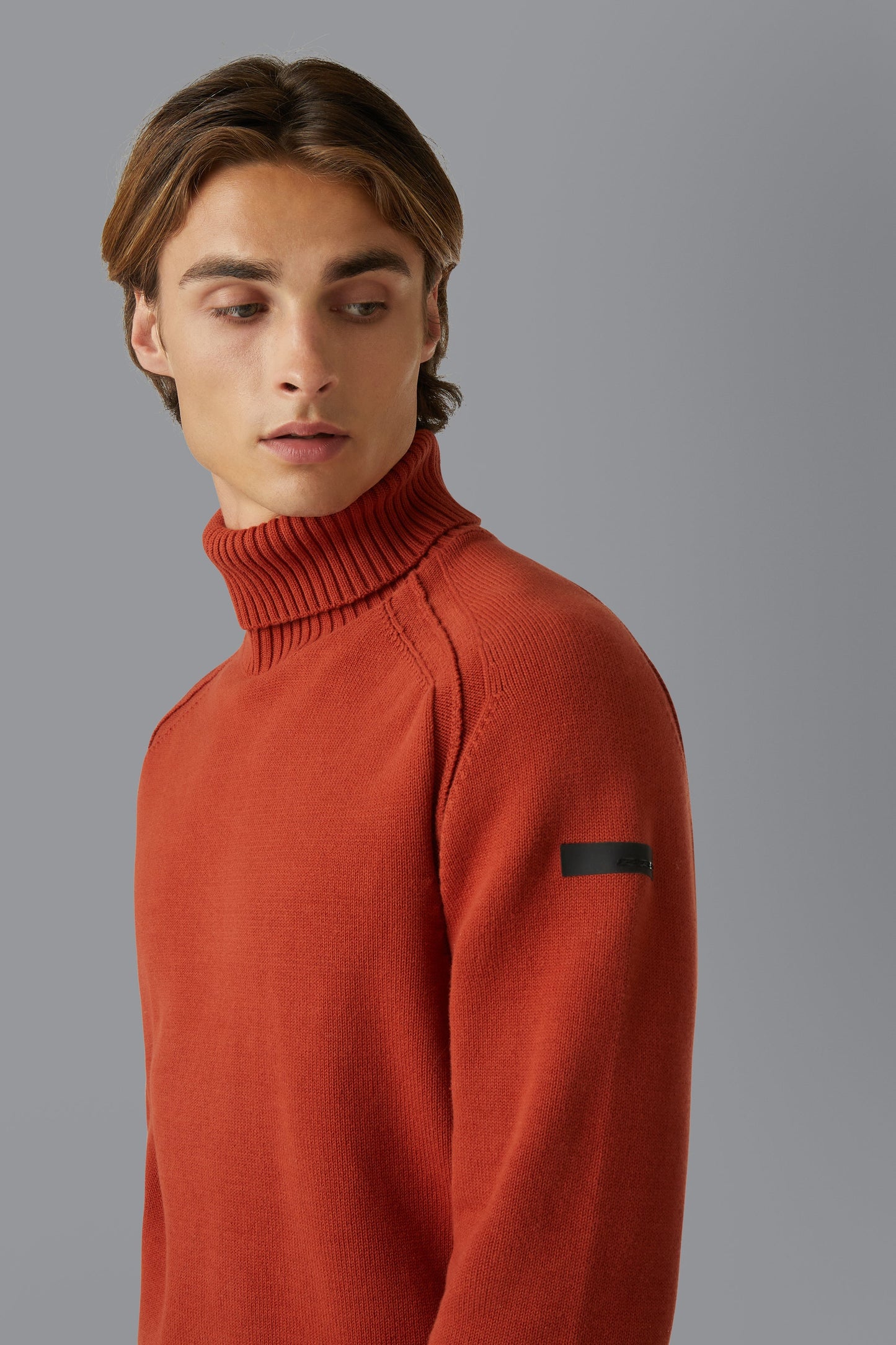 Knit Cotton Plain Turtleneck