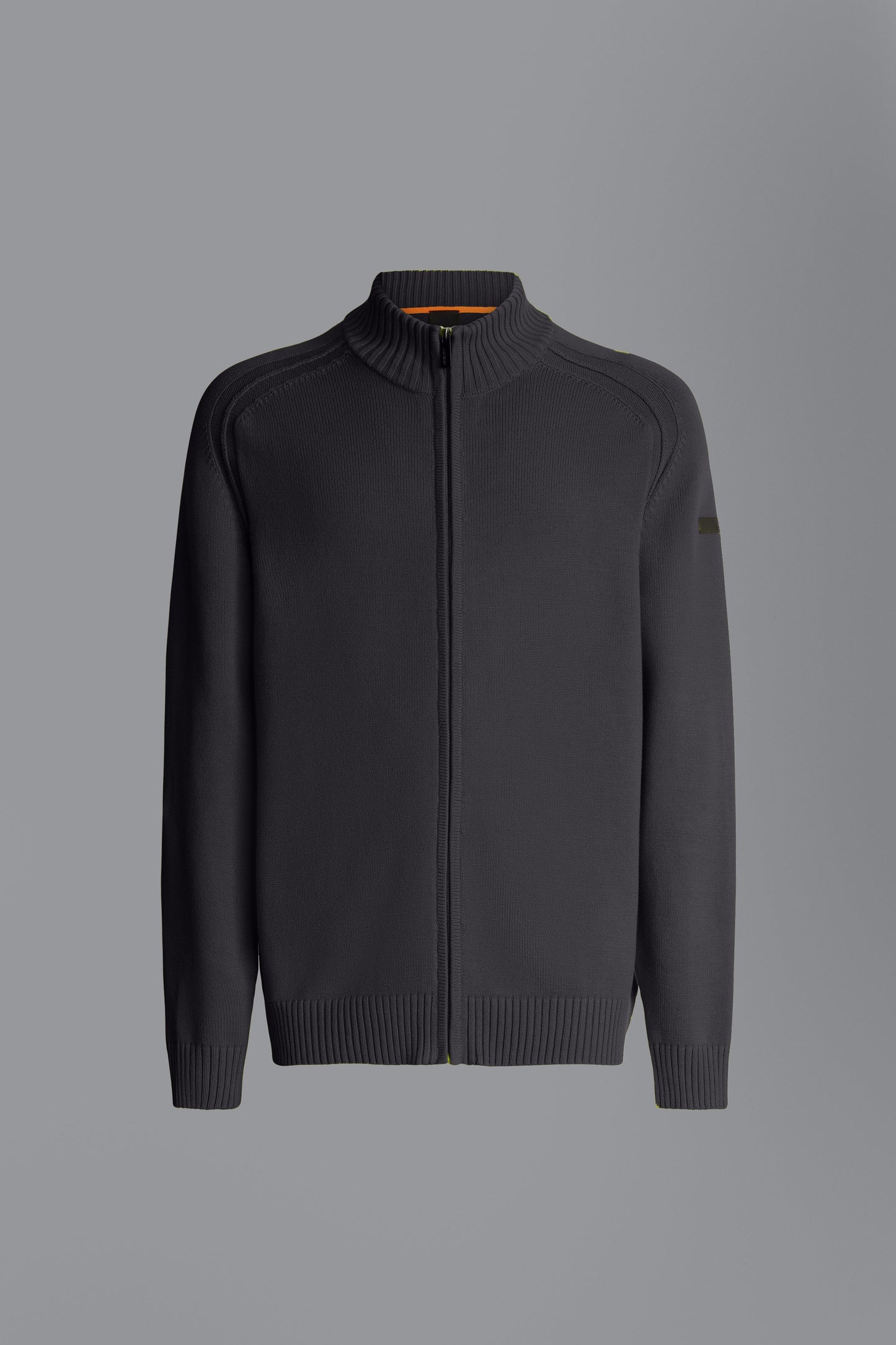 Knit Cotton Plain Zip