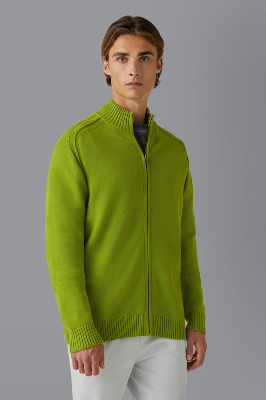 Knit Cotton Plain Zip