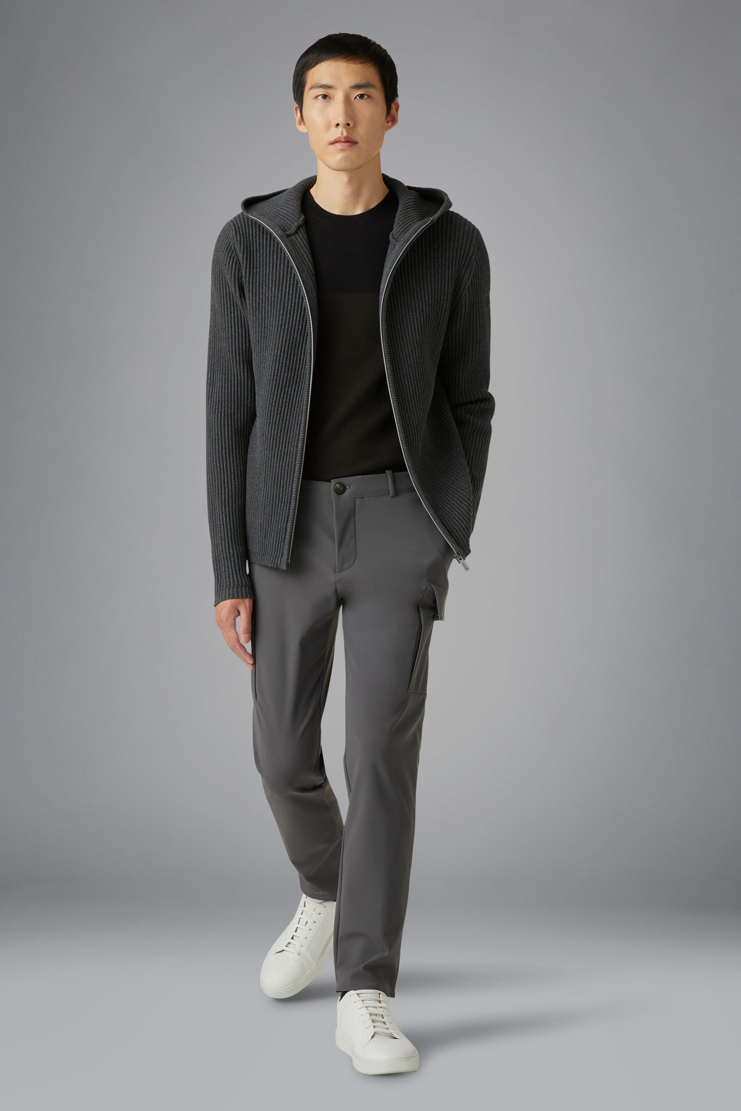 Knit Cotton 7 Hood Zip