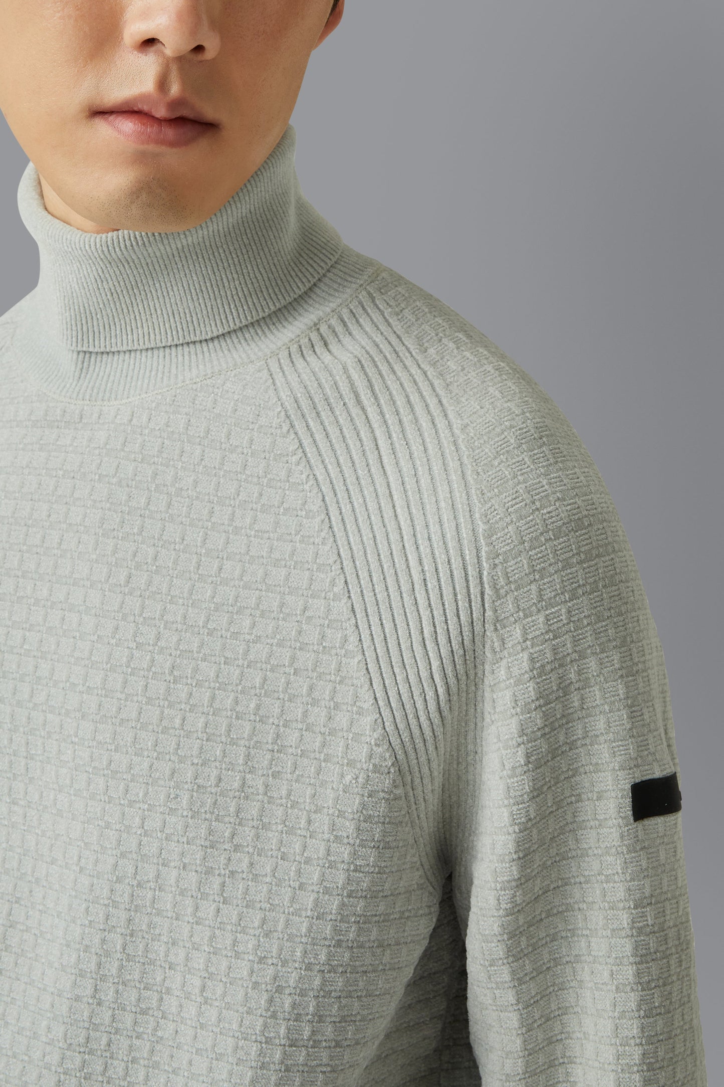 Knit Velvet Square Turtleneck