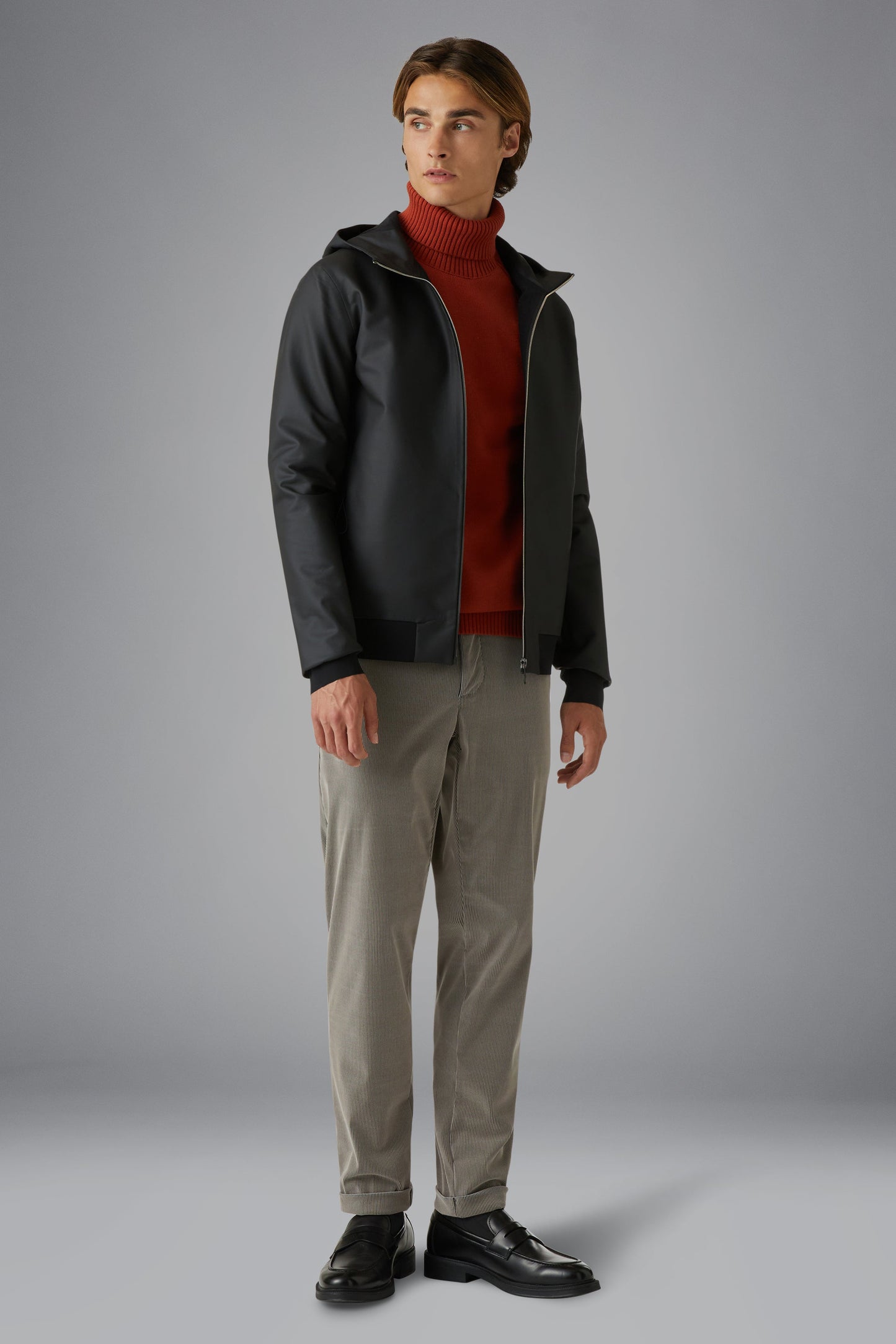 Fleece Rubber Hood Zip