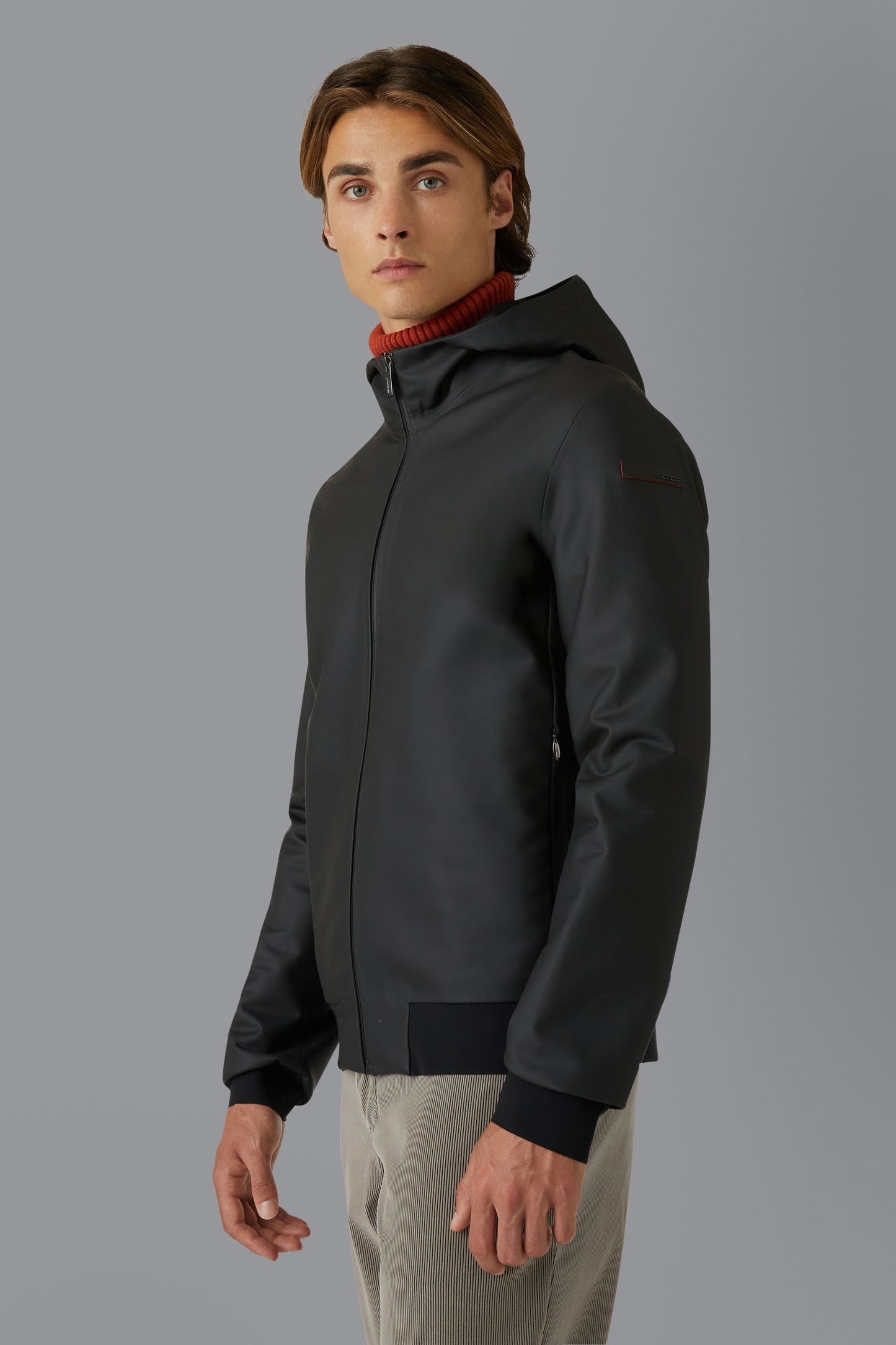 Fleece Rubber Hood Zip
