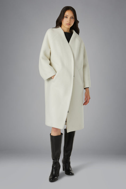 Jkt Wool Coat Neckless Lady
