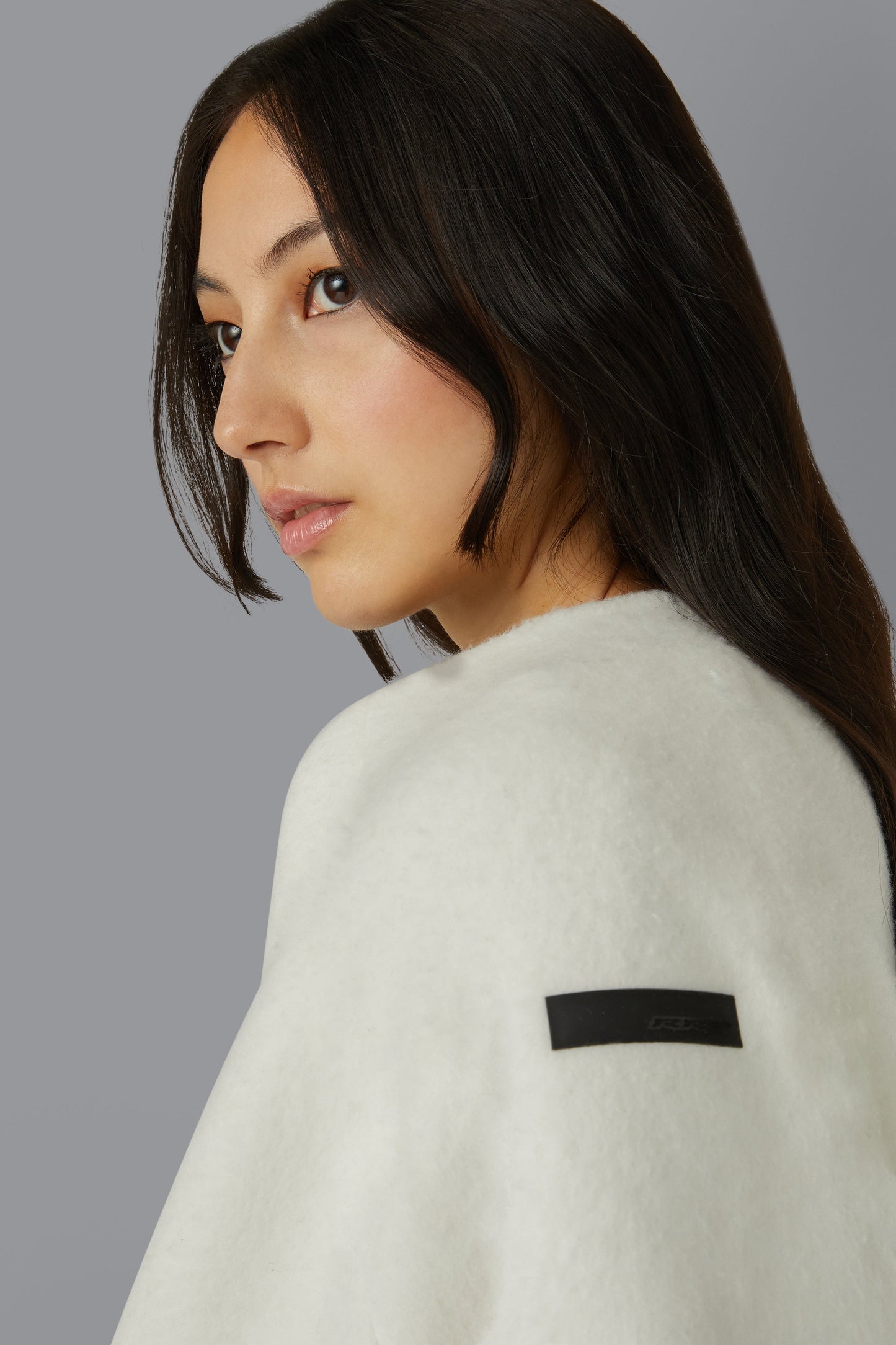 Jkt Wool Coat Neckless Lady
