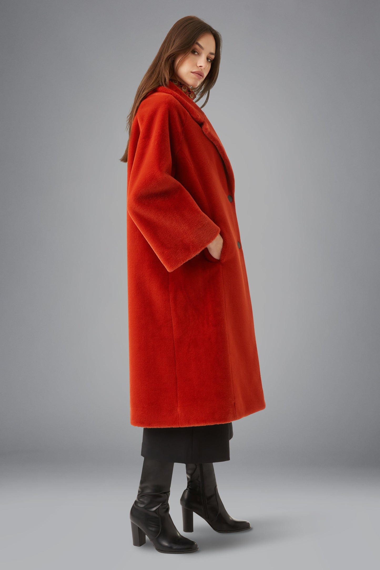 Jkt Eco Fur Kimono Coat Lady
