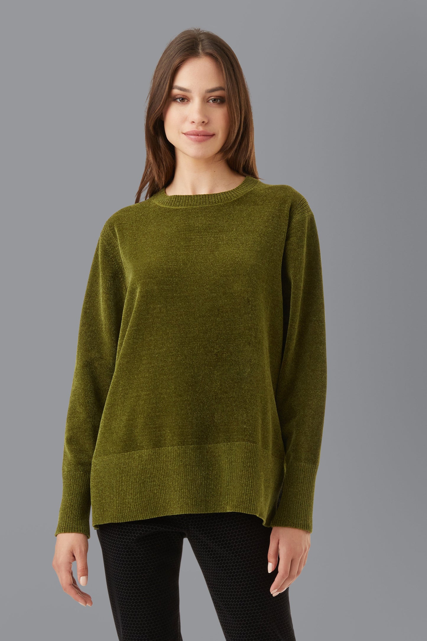 Knit Velvet Vent Round Lady