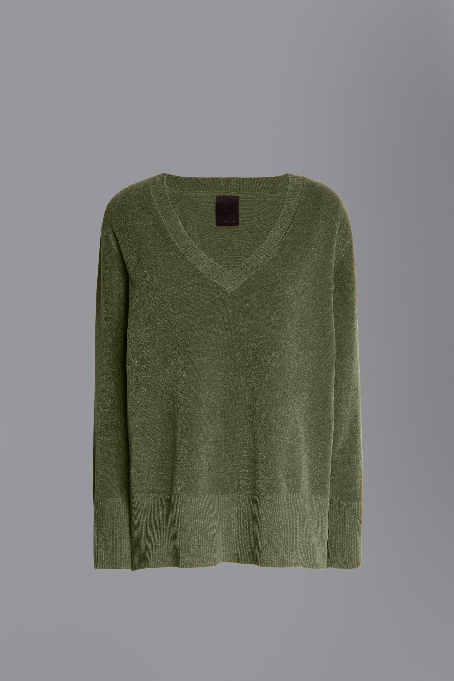 Knit Velvet Vent-Neck Lady