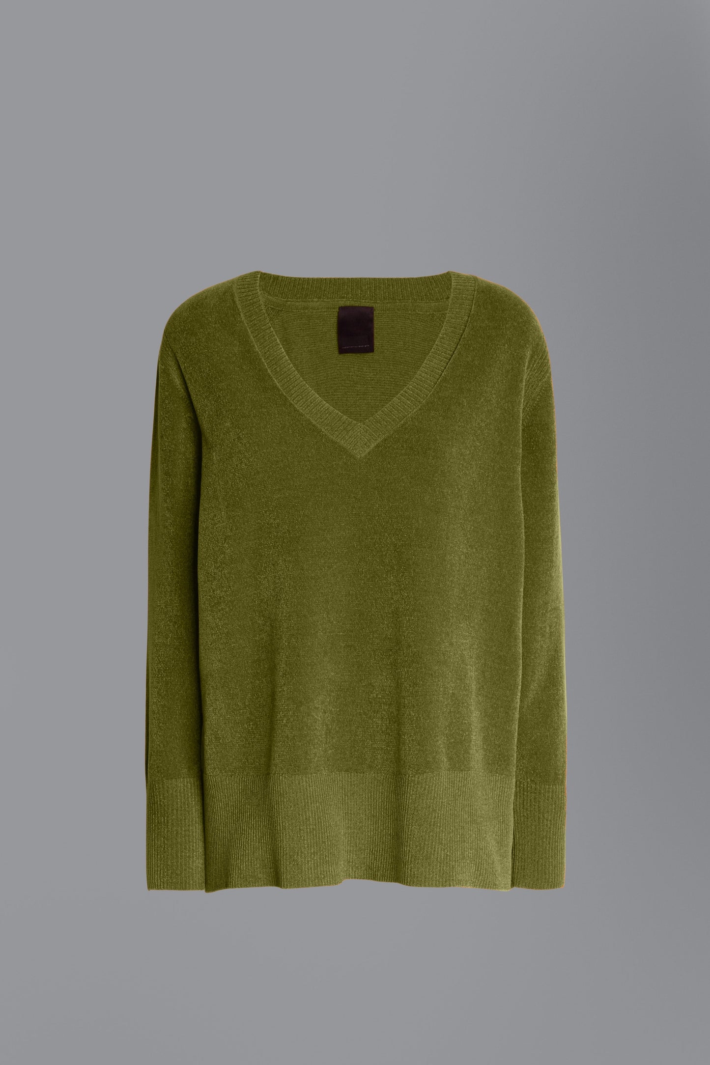 Knit Velvet Vent-Neck Lady
