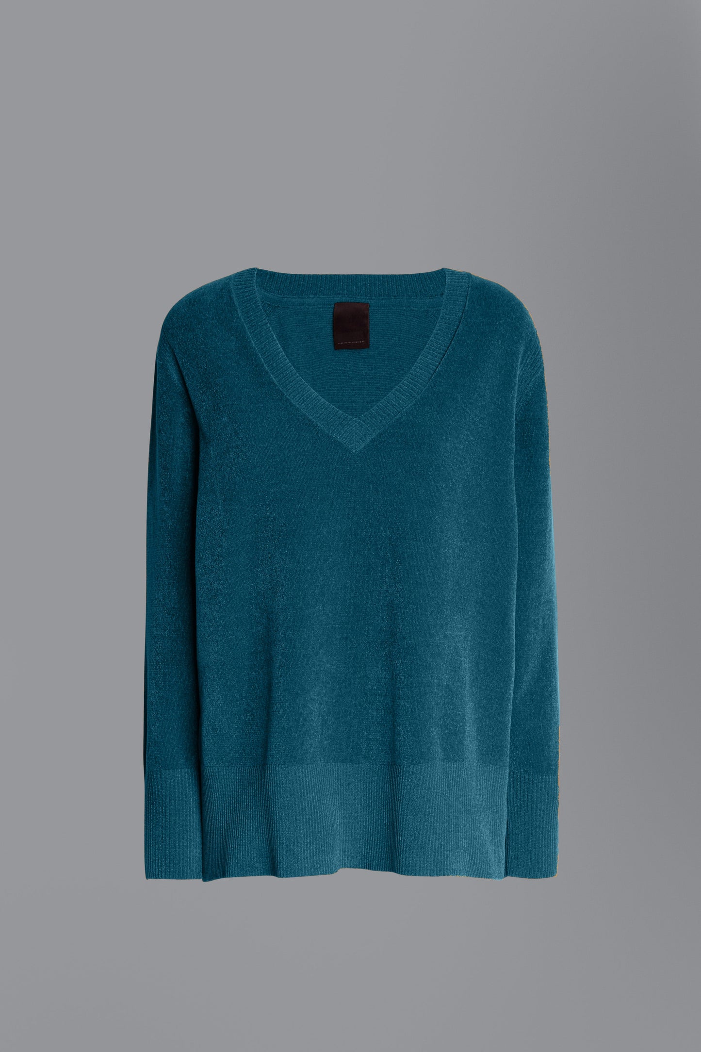 Knit Velvet Vent-Neck Lady