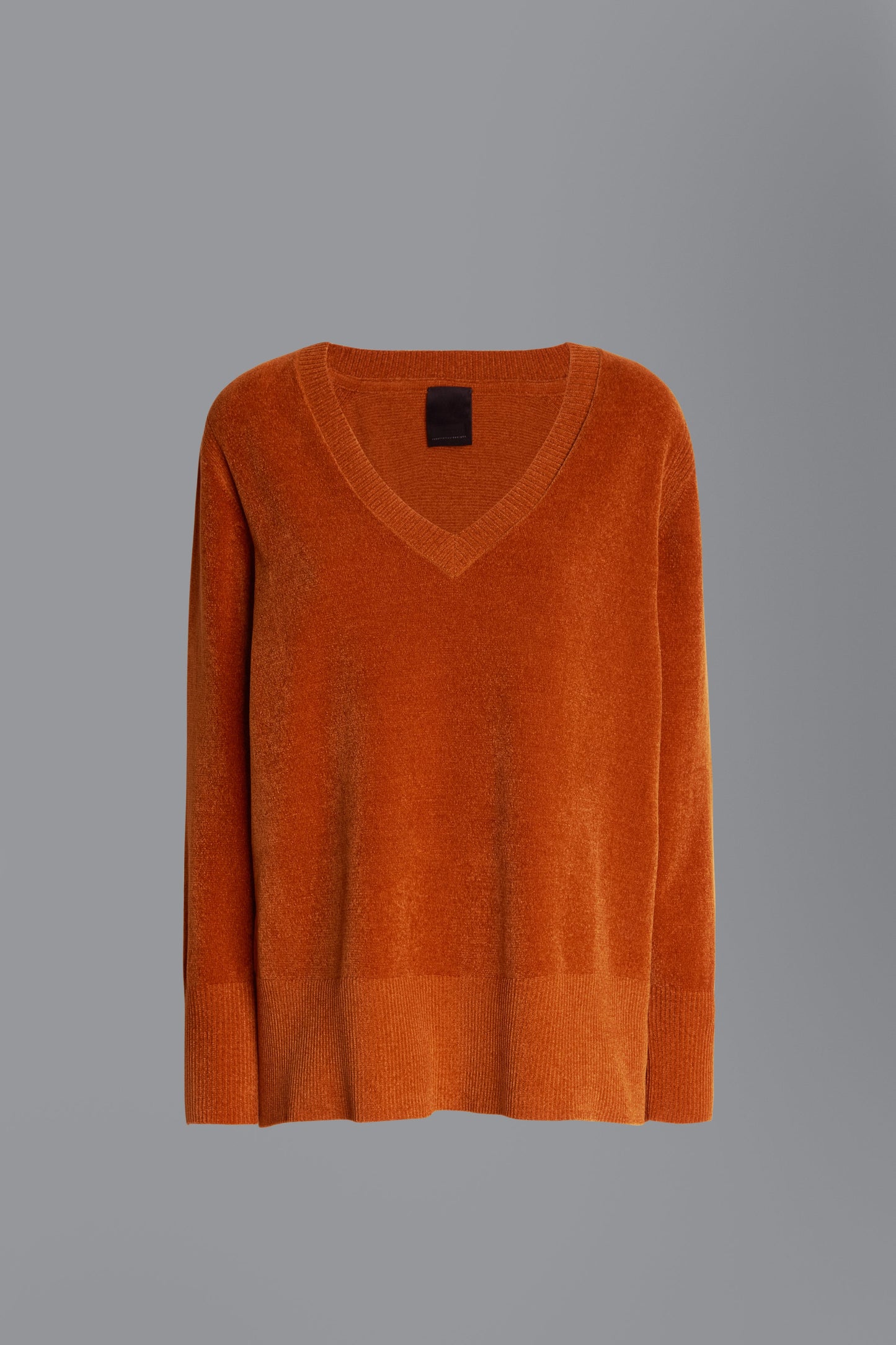 Knit Velvet Vent-Neck Lady