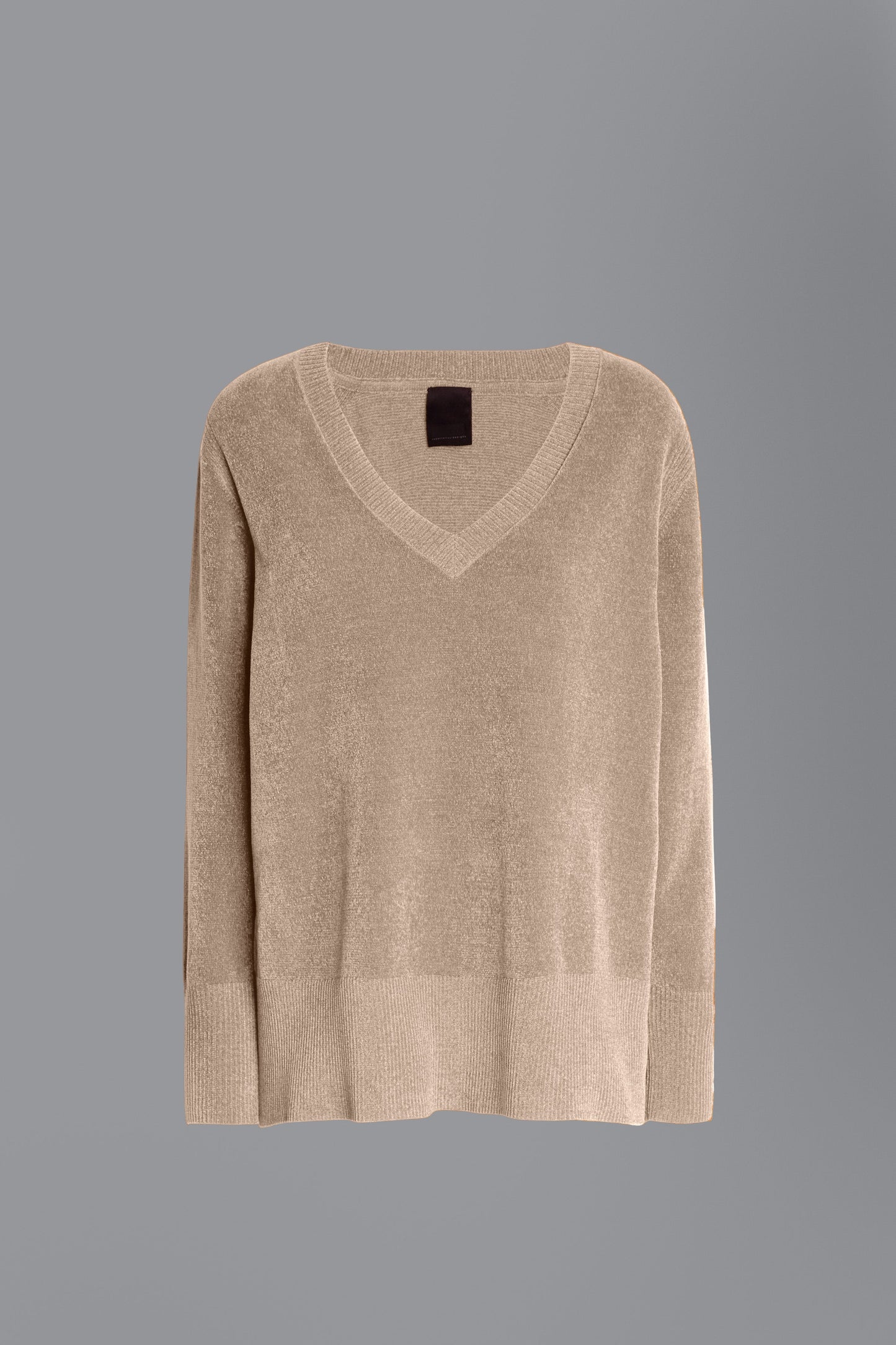 Knit Velvet Vent-Neck Lady