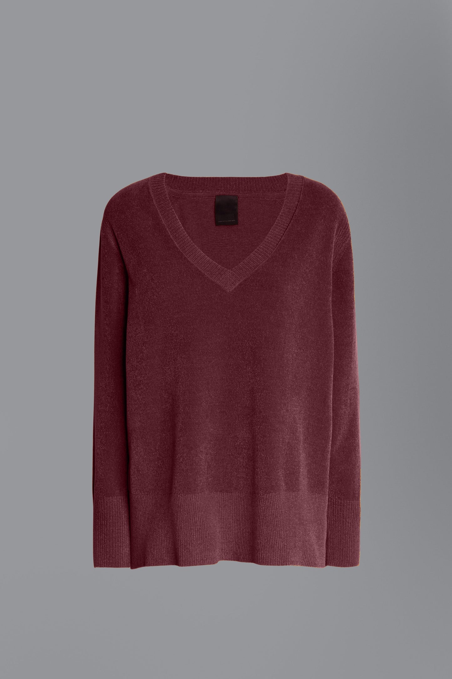 Knit Velvet Vent-Neck Lady