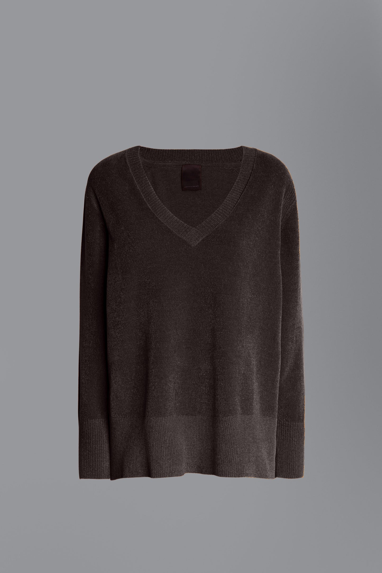 Knit Velvet Vent-Neck Lady