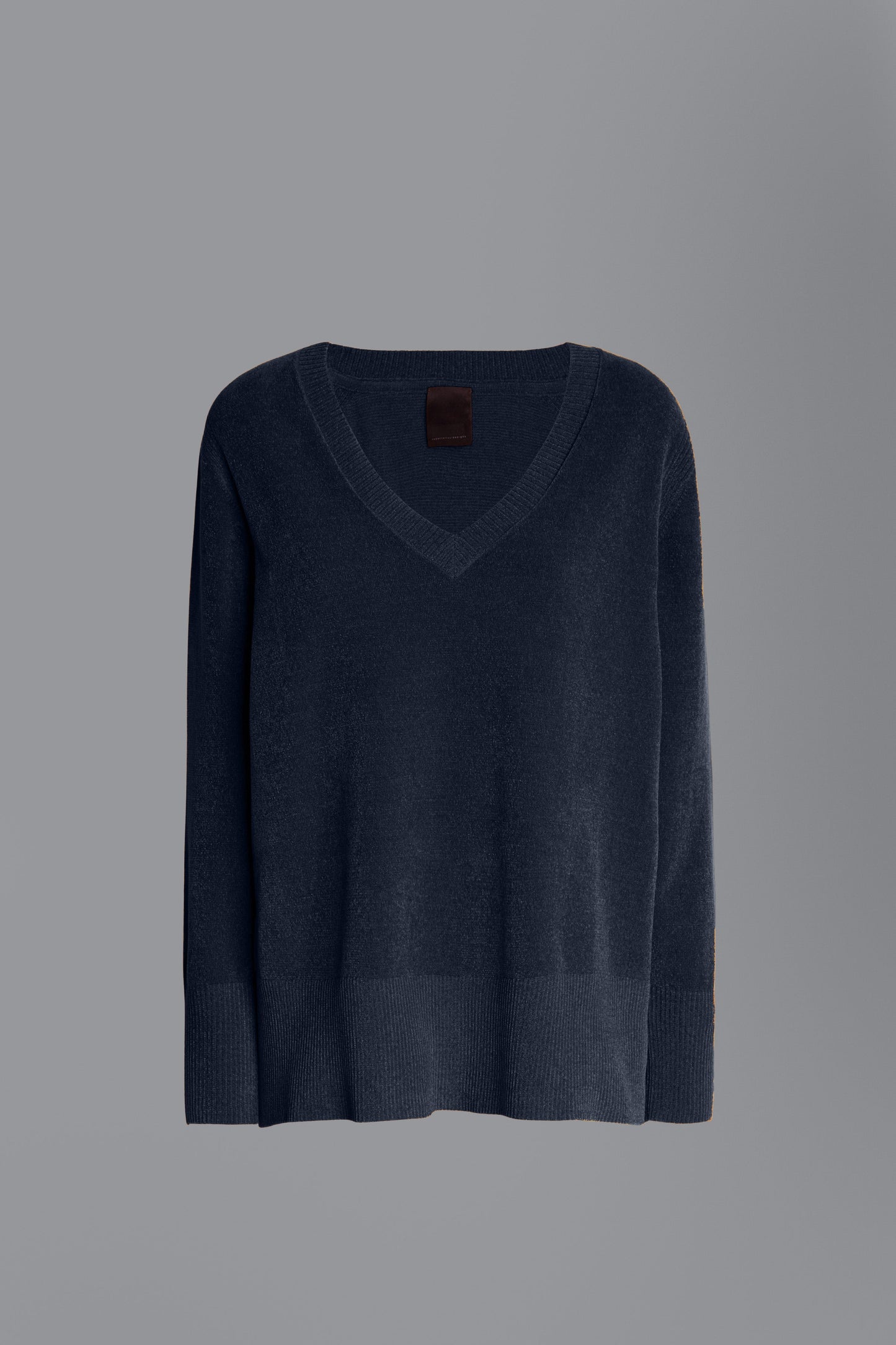 Knit Velvet Vent-Neck Lady