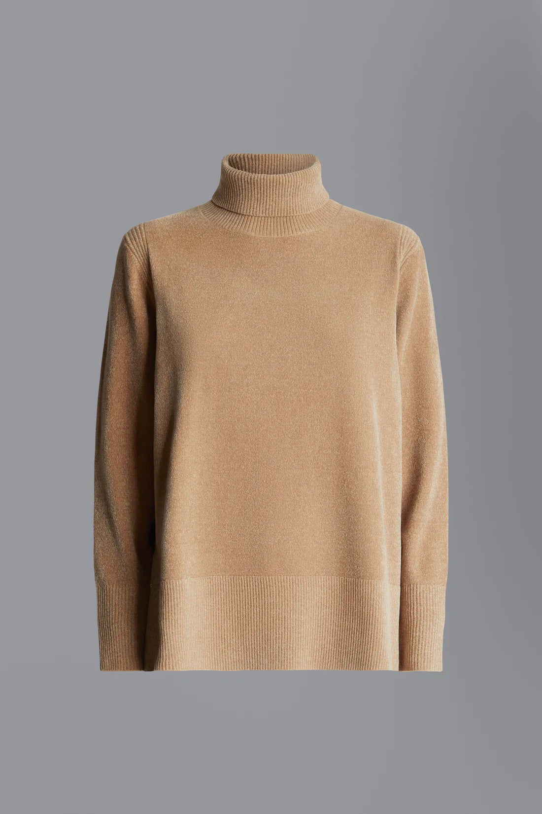 Knit Velvet Vent Turtleneck Lady