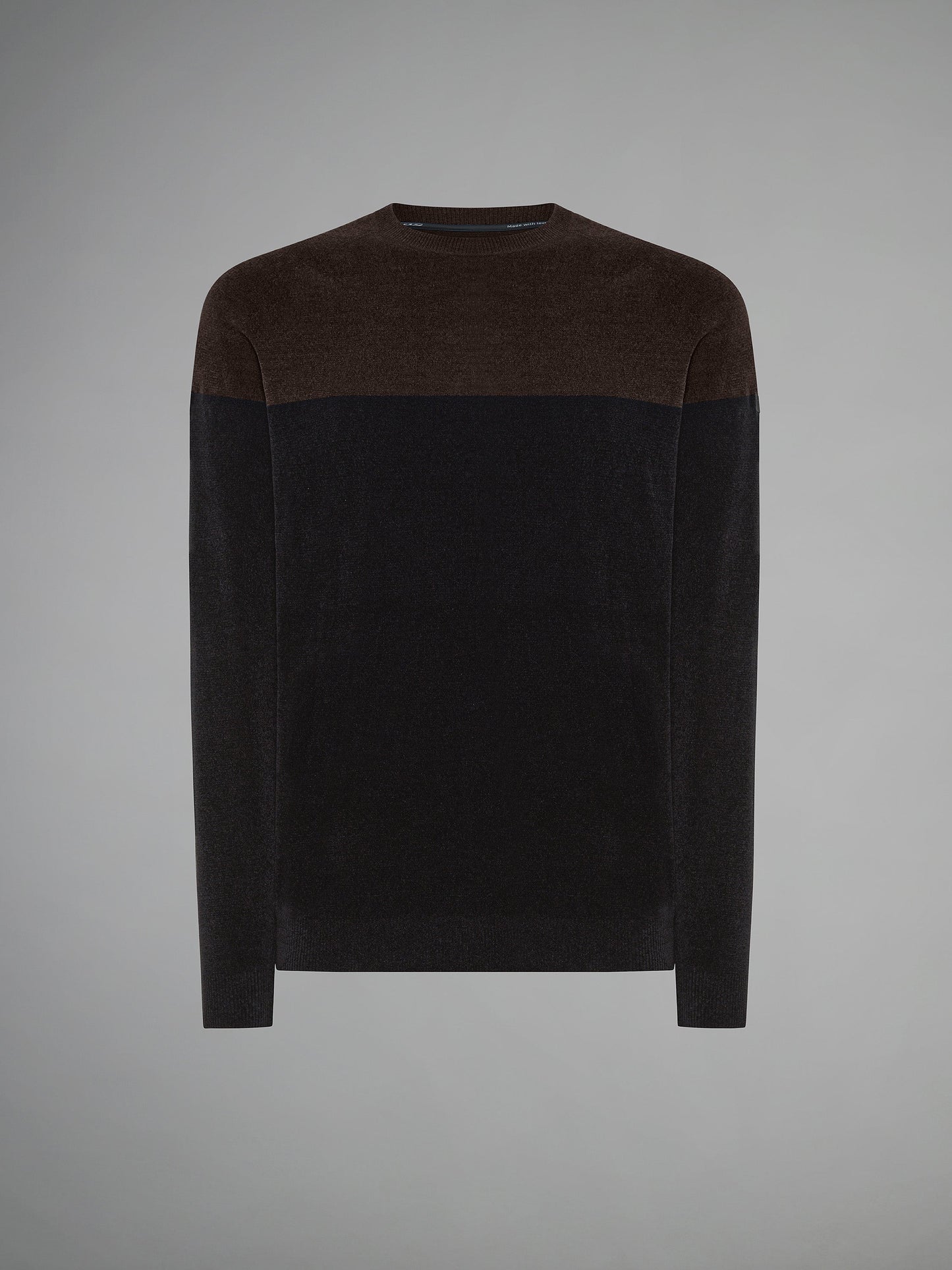 Velvet Block Round Knit