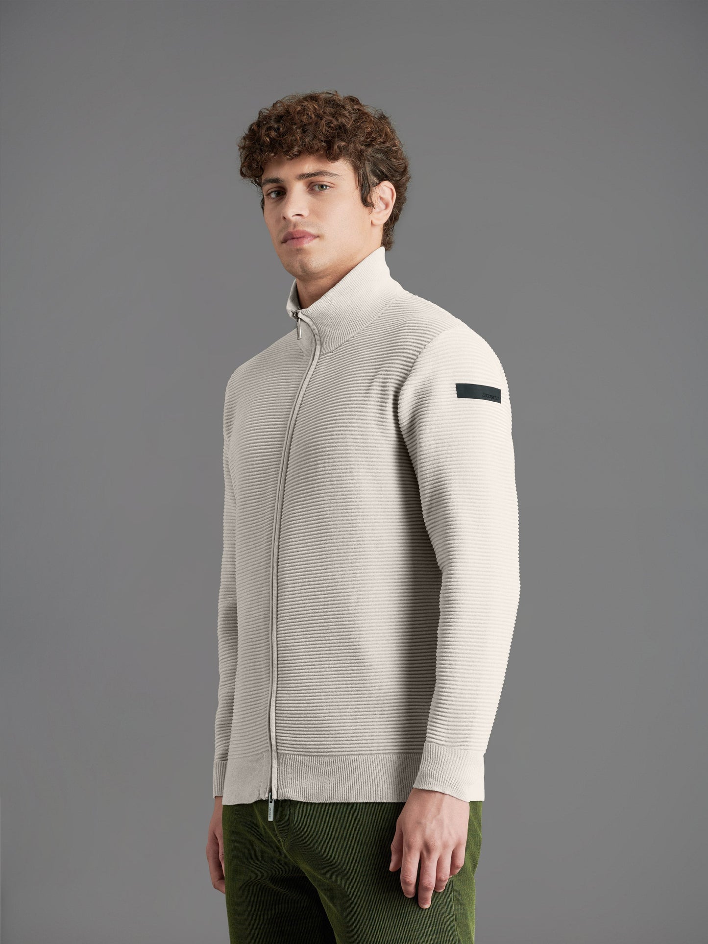 Velvet Ottoman Full Zip Knit