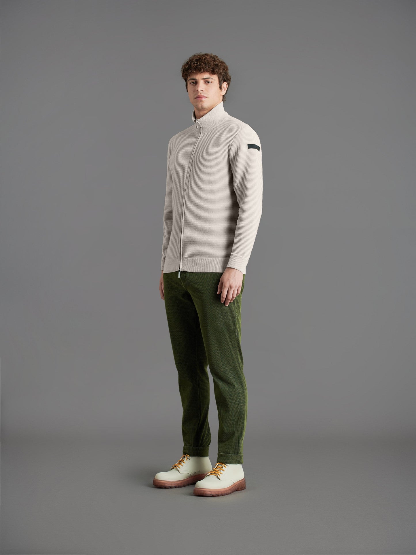 Velvet Ottoman Full Zip Knit