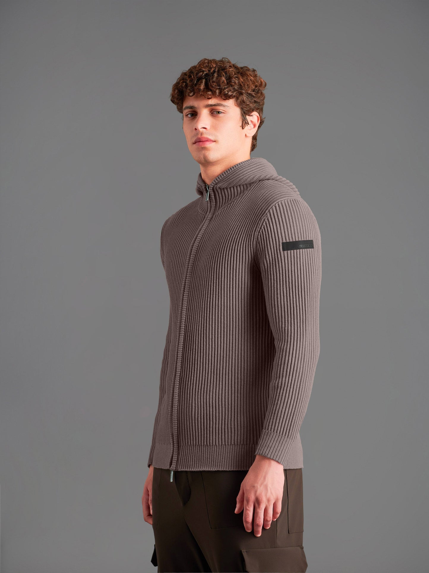 Cotton 7 Hood Zip Knit