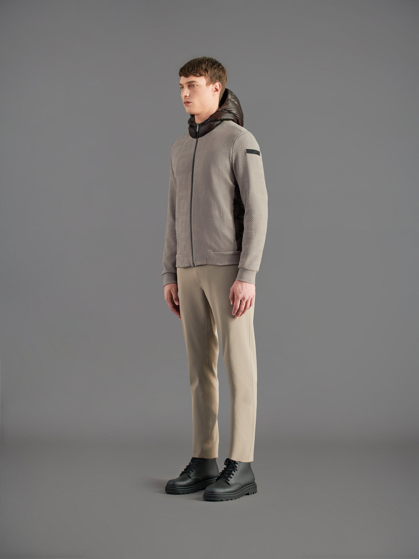 Razzle Dazzle Jacquard Duck Hood Zip Fleece