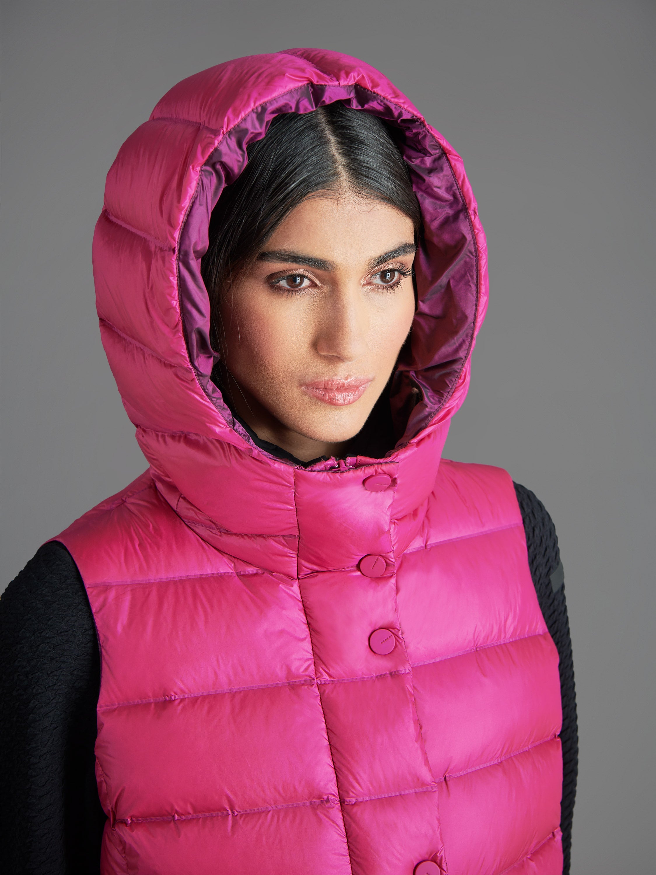 Superrduck! Sleeveless Hood Wom Jkt