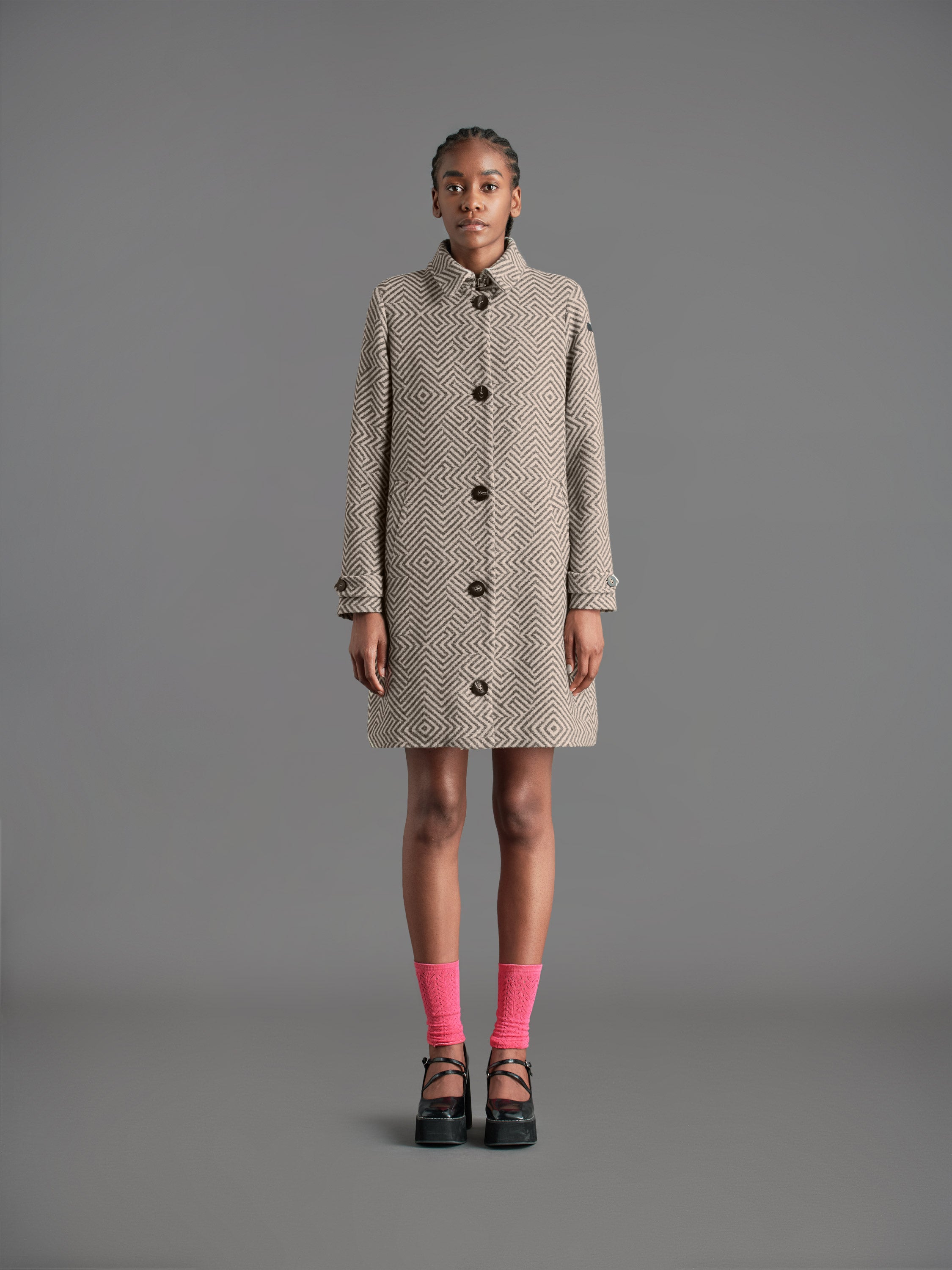 Razzle Dazzle Wool Coat Wom Jkt