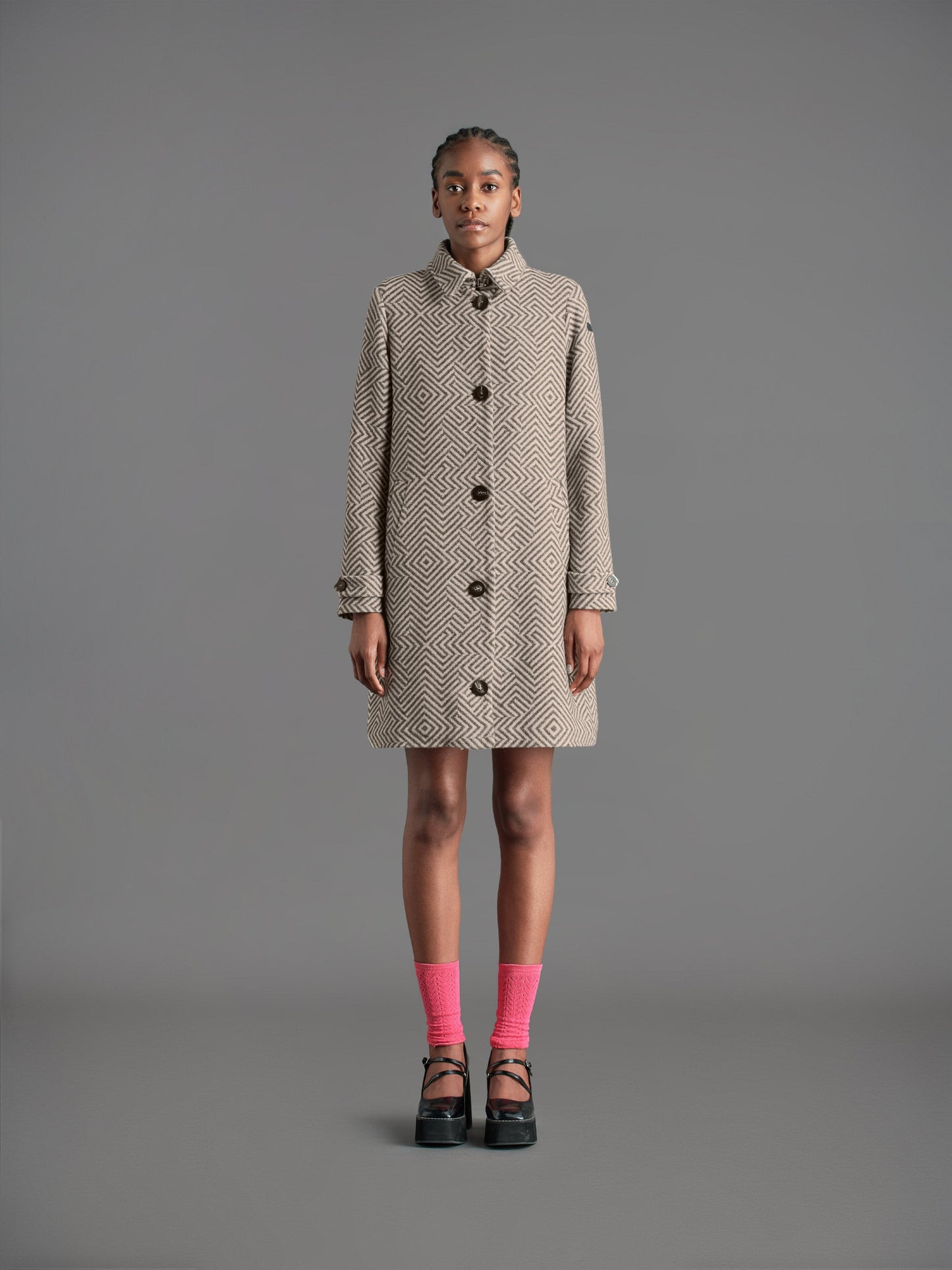 Razzle Dazzle Wool Coat Wom Jkt