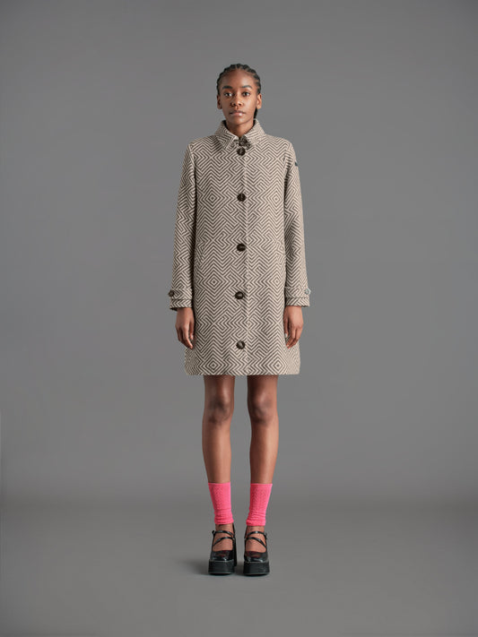 Razzle Dazzle Wool Coat Wom Jkt