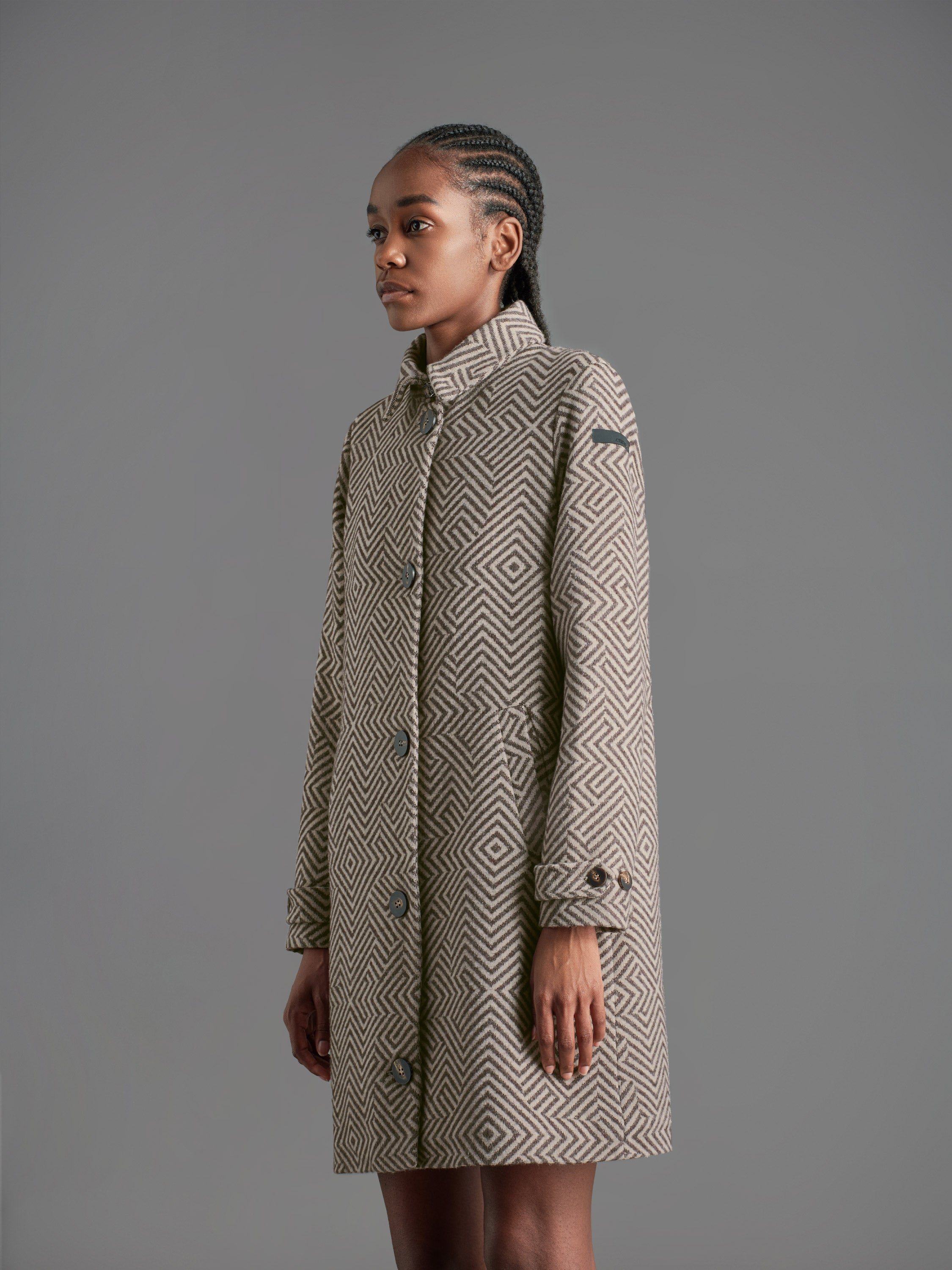 Razzle Dazzle Wool Coat Wom Jkt