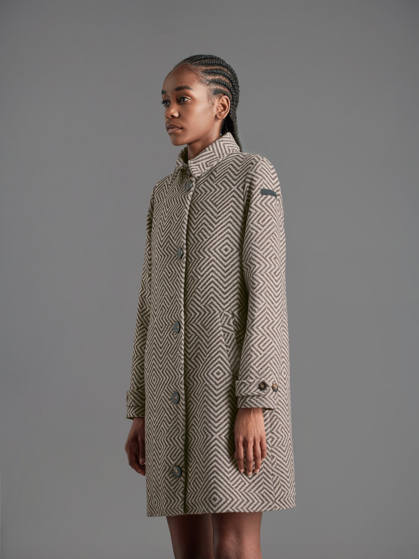 Razzle Dazzle Wool Coat Wom Jkt