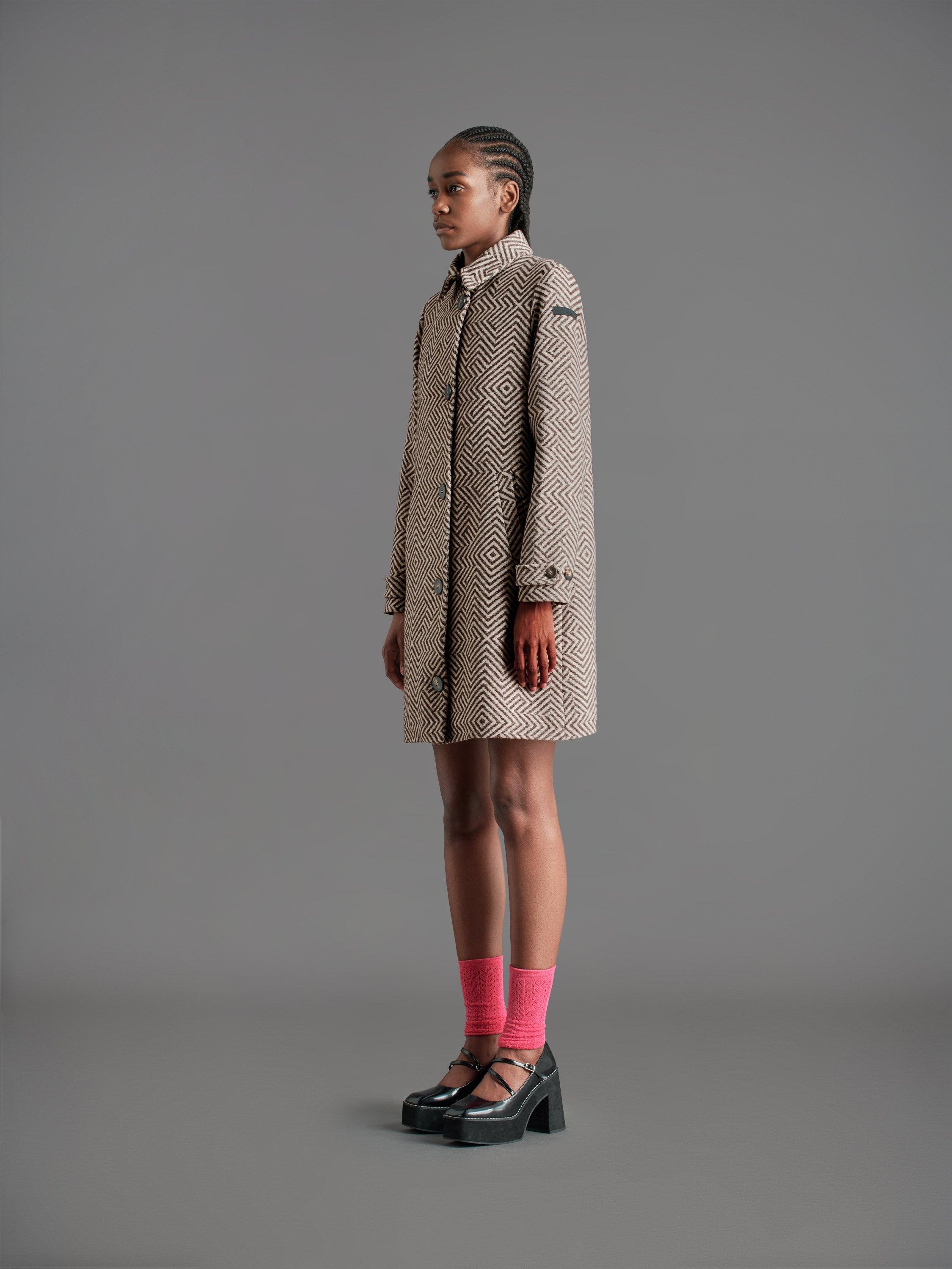 Razzle Dazzle Wool Coat Wom Jkt