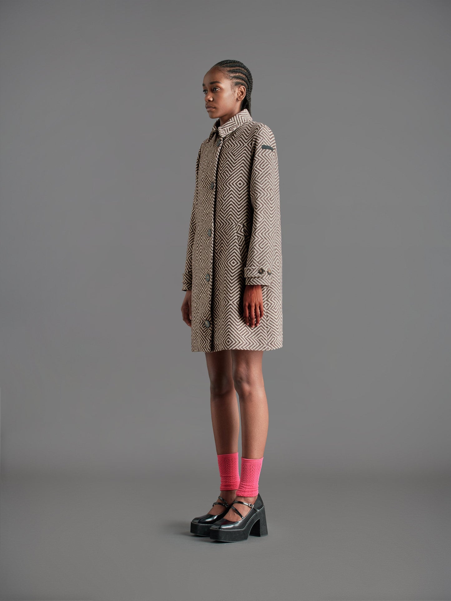 Razzle Dazzle Wool Coat Wom Jkt