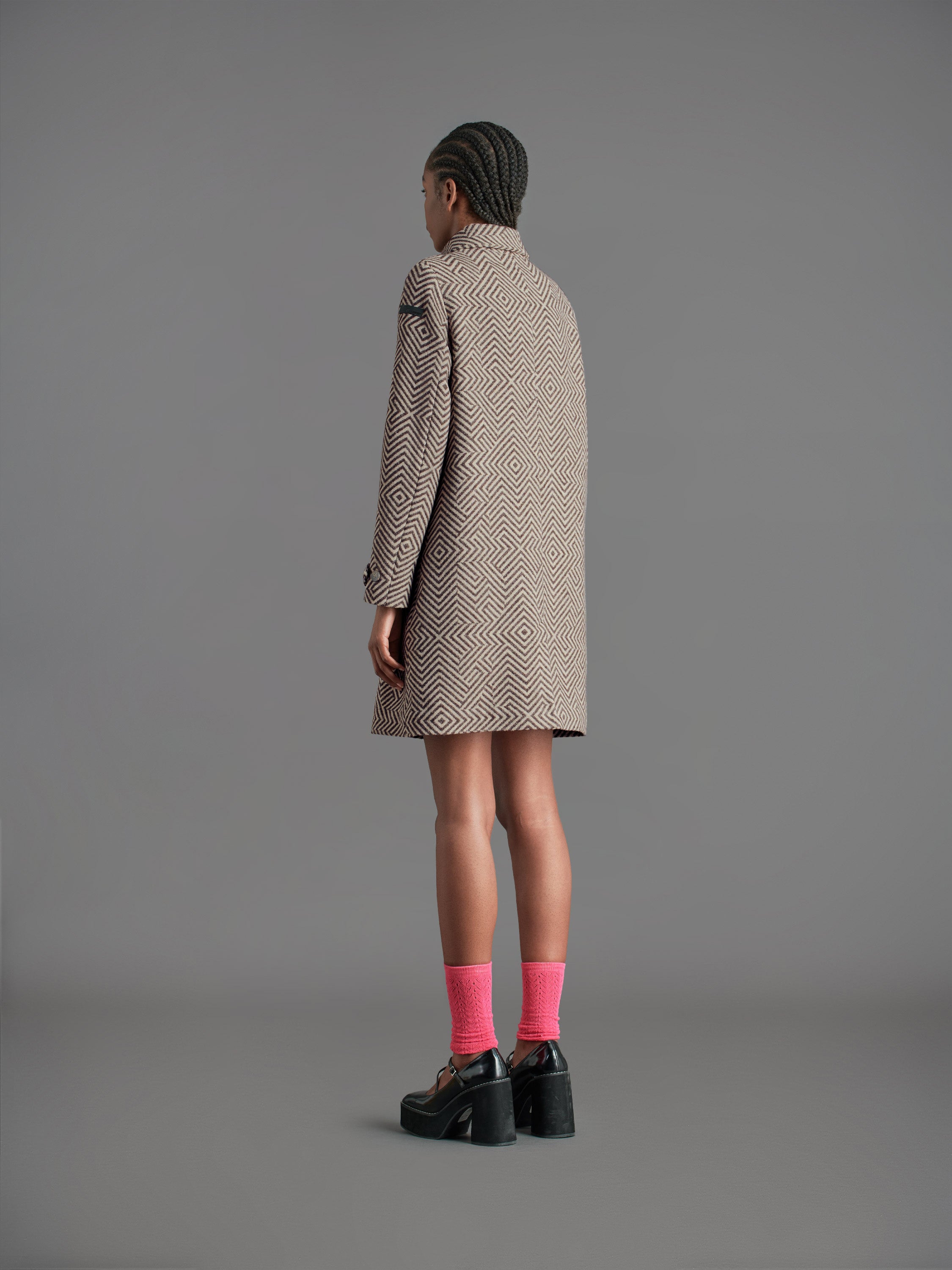Razzle Dazzle Wool Coat Wom Jkt