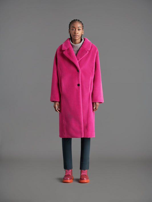 Eco Fur Kimono Coat Wom Jkt