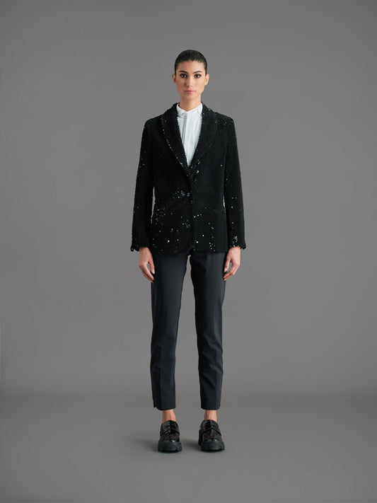 Paillettes Night Smoke Wom Blazer
