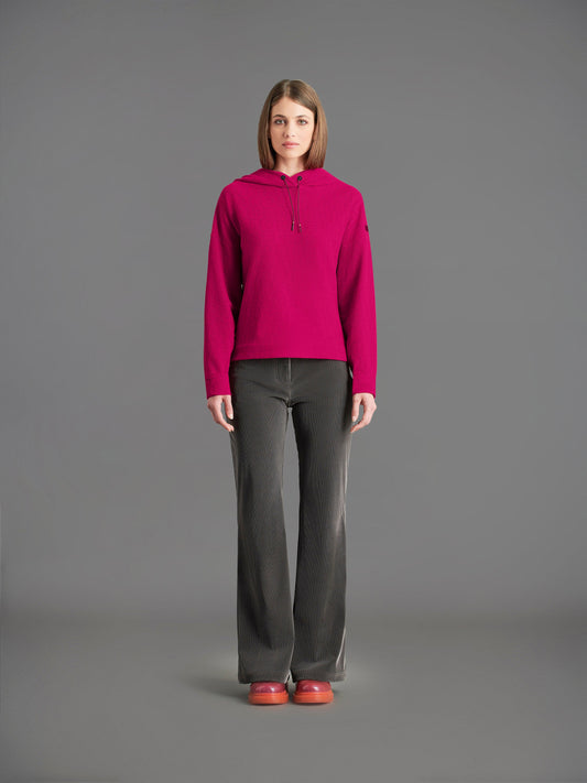 Flock Hood Wom Fleece