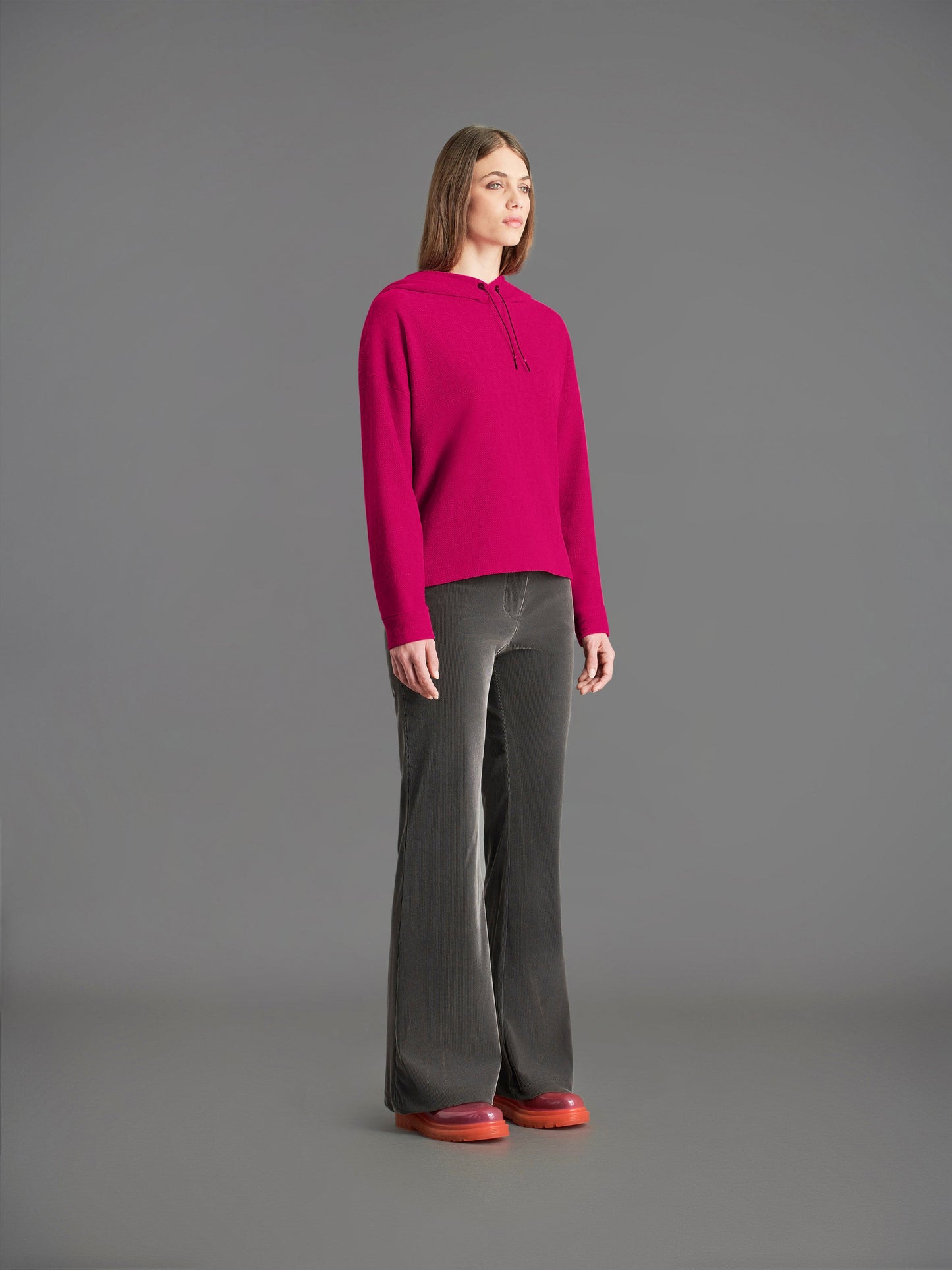 Flock Hood Wom Fleece