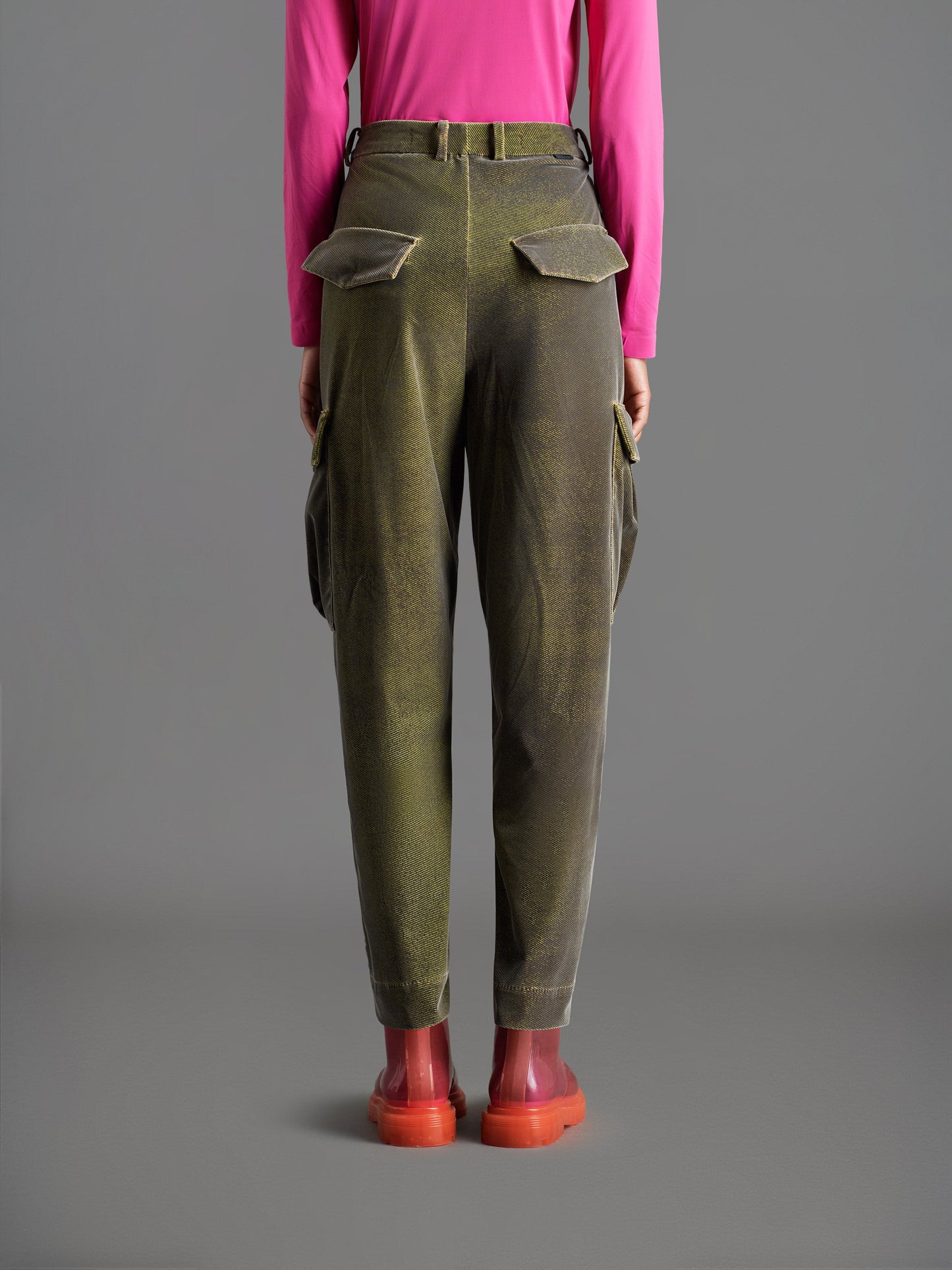 Techno Velvet Diago Military Pocket Wom Pant