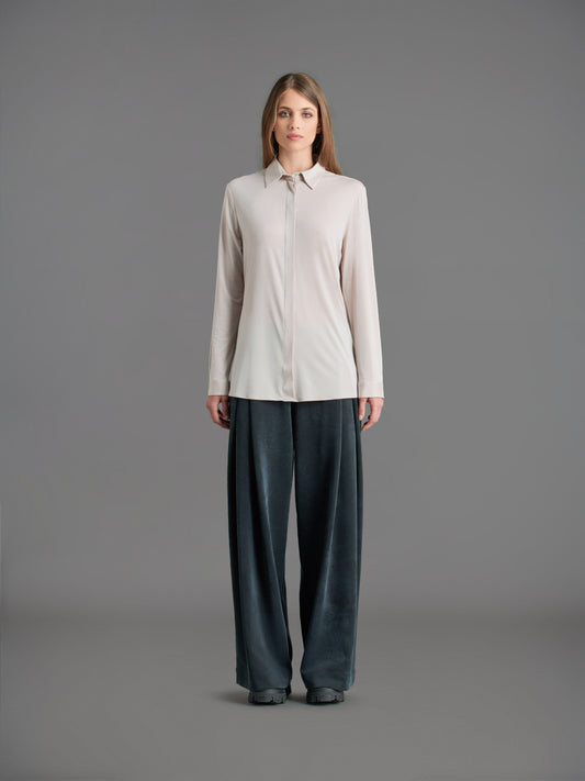 Cupro Plain Wom Shirt