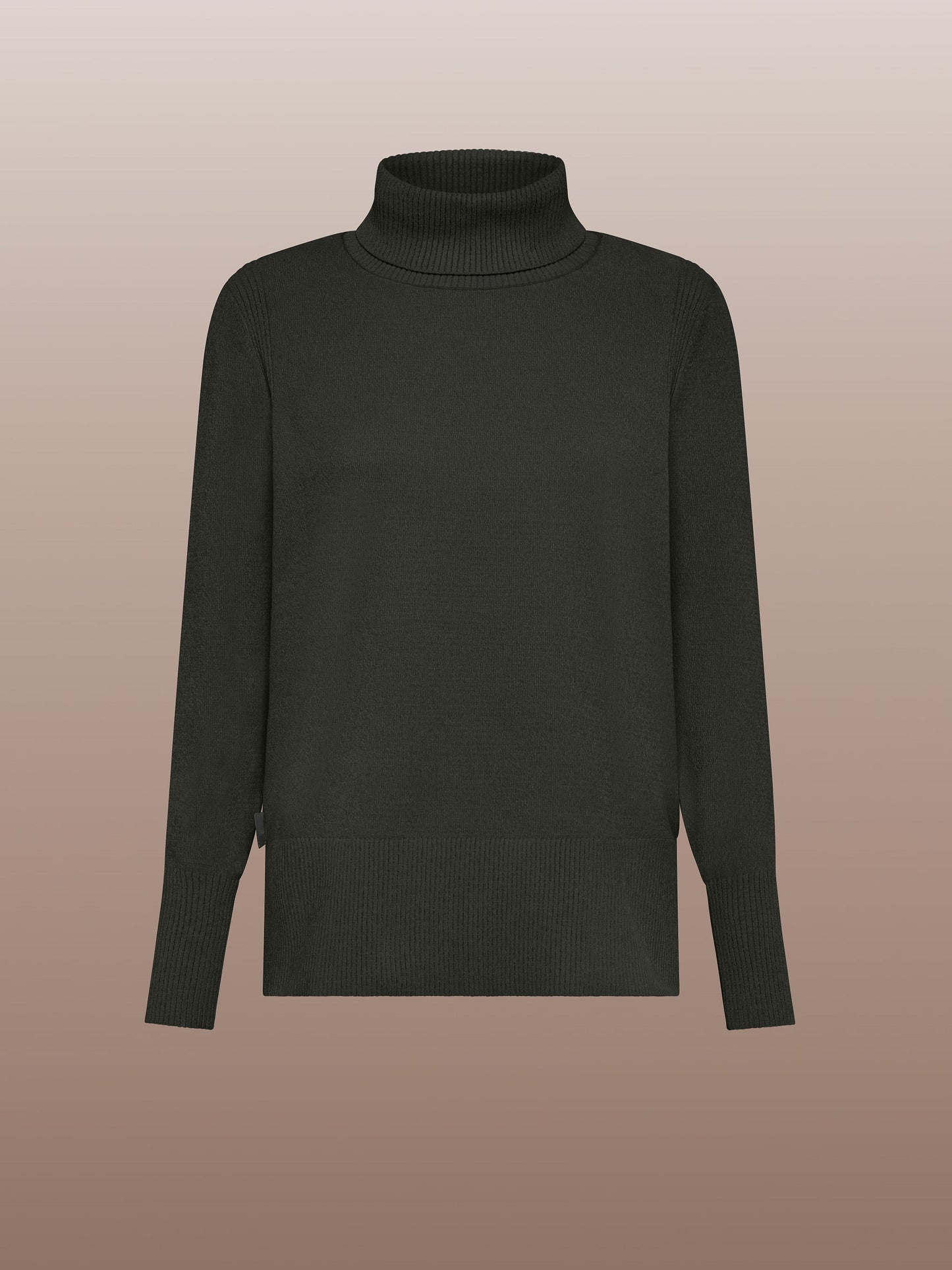 Velvet Vent Turtleneck Wom Knit